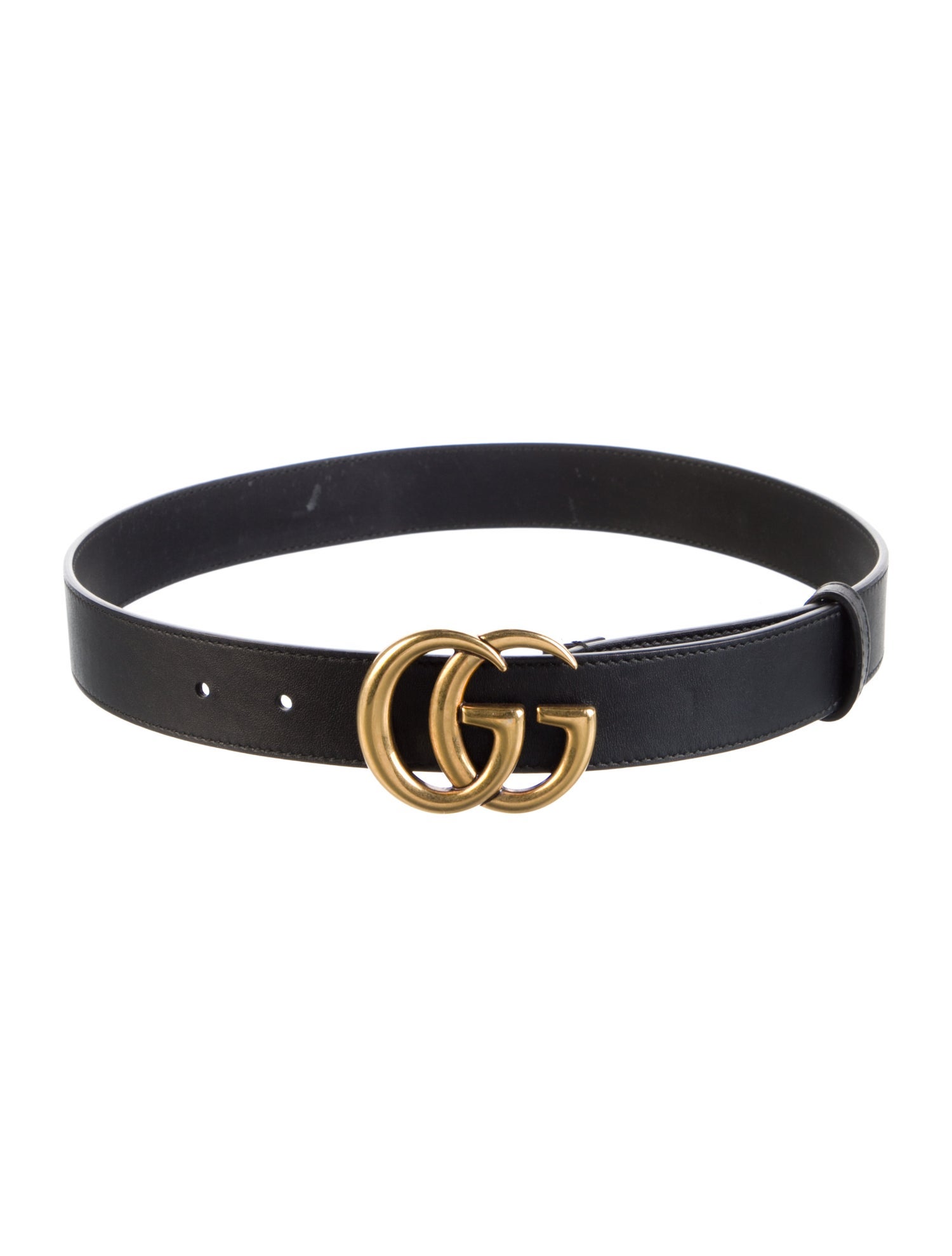 Gucci Double G Logo Skinny Belt
