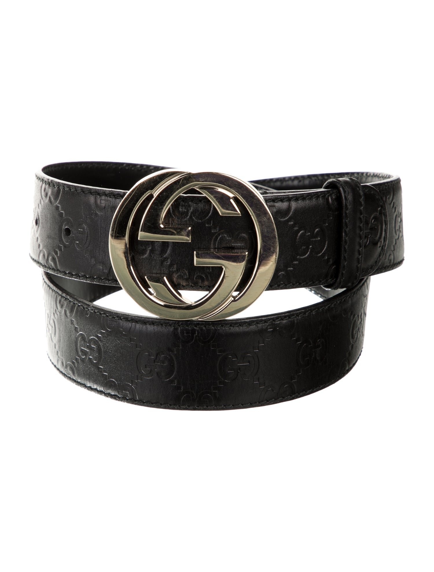 Gucci Interlocking G Logo Leather Belt