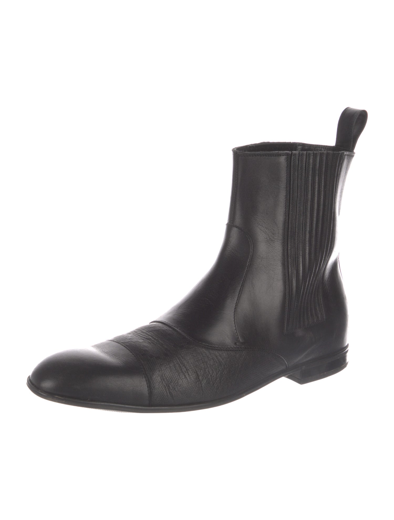 Gucci Imprimé Pattern Leather Chelsea Boots