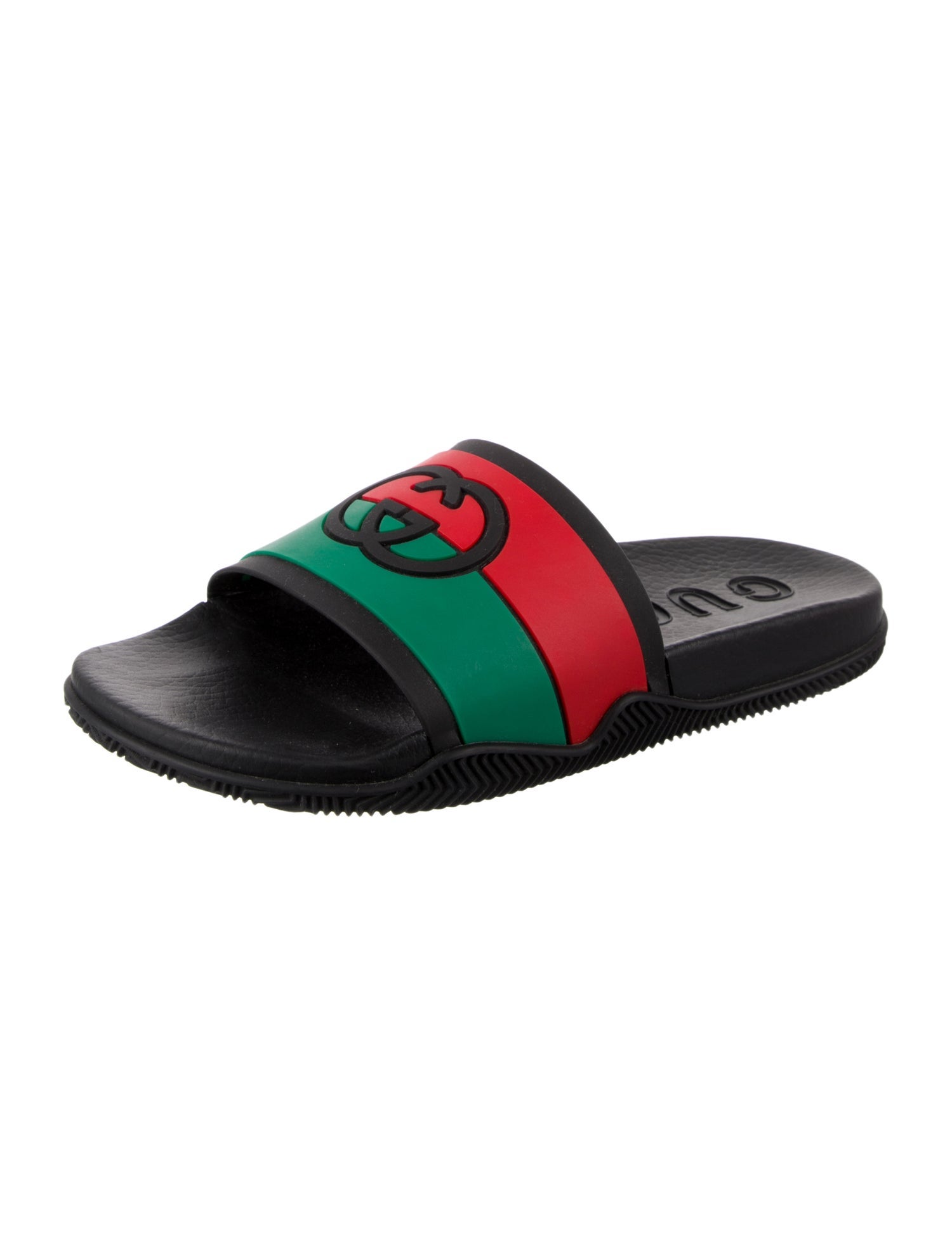 Gucci Web Accent Rubber Slides