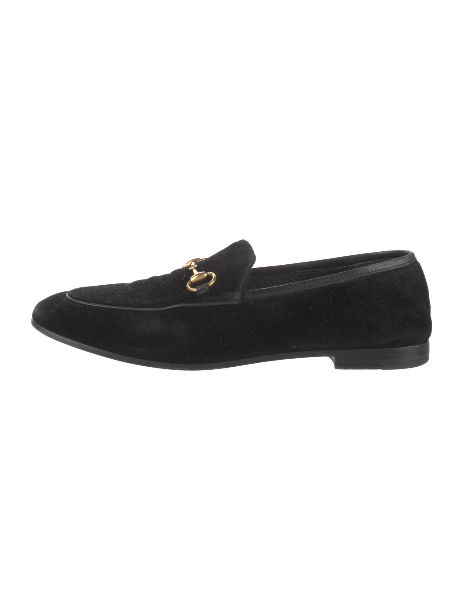 Gucci Horsebit Accent Velvet Loafers