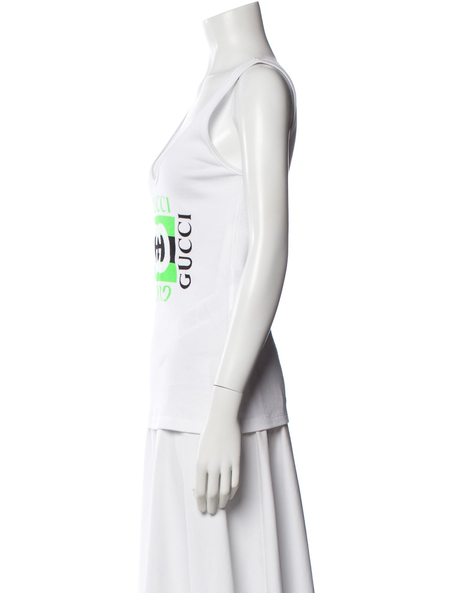 Gucci Graphic Print Scoop Neck Top