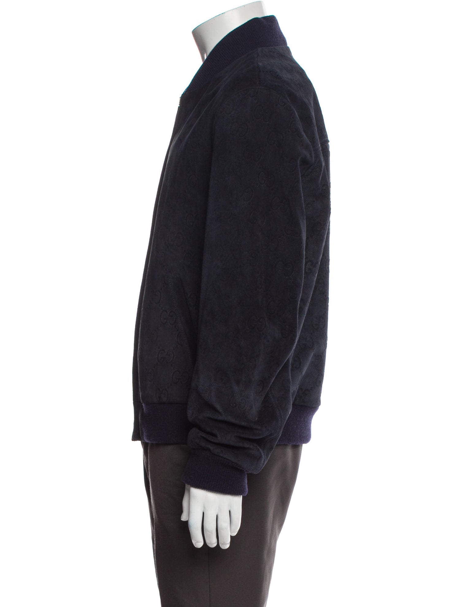 Gucci 2022 GG Printed Suede Bomber Jacket Bomber Jacket