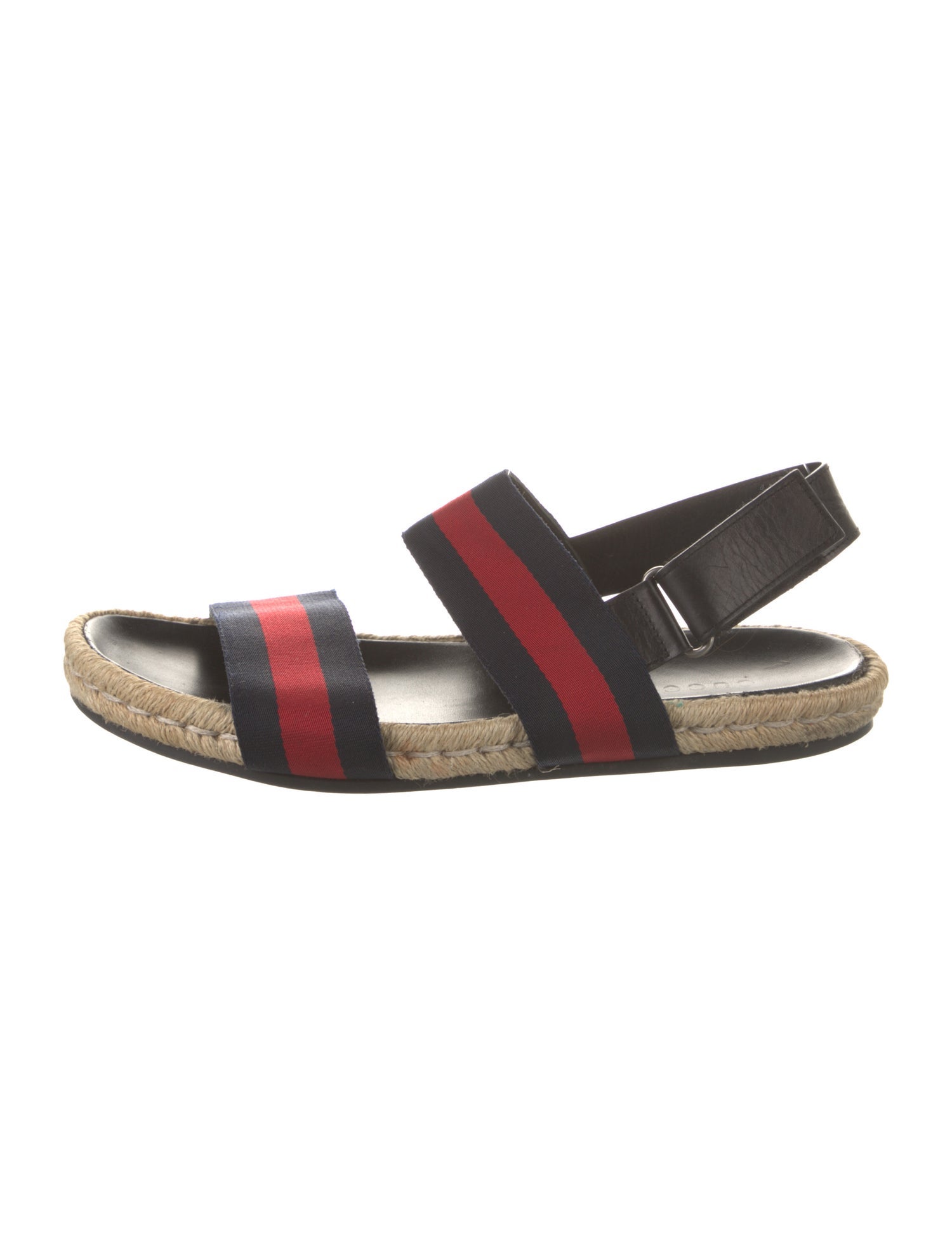 Gucci Leather Striped Sandals