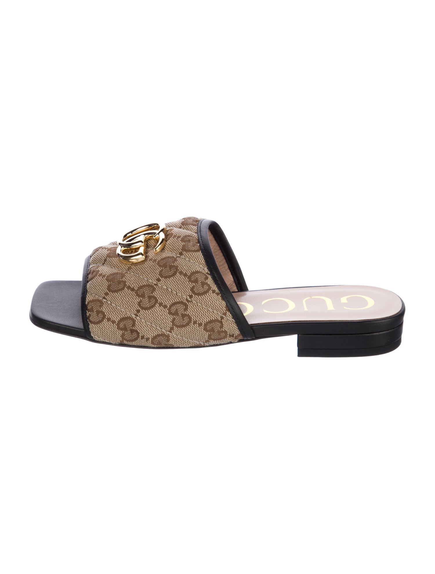 Gucci GG Canvas Canvas Slides w/ Tags