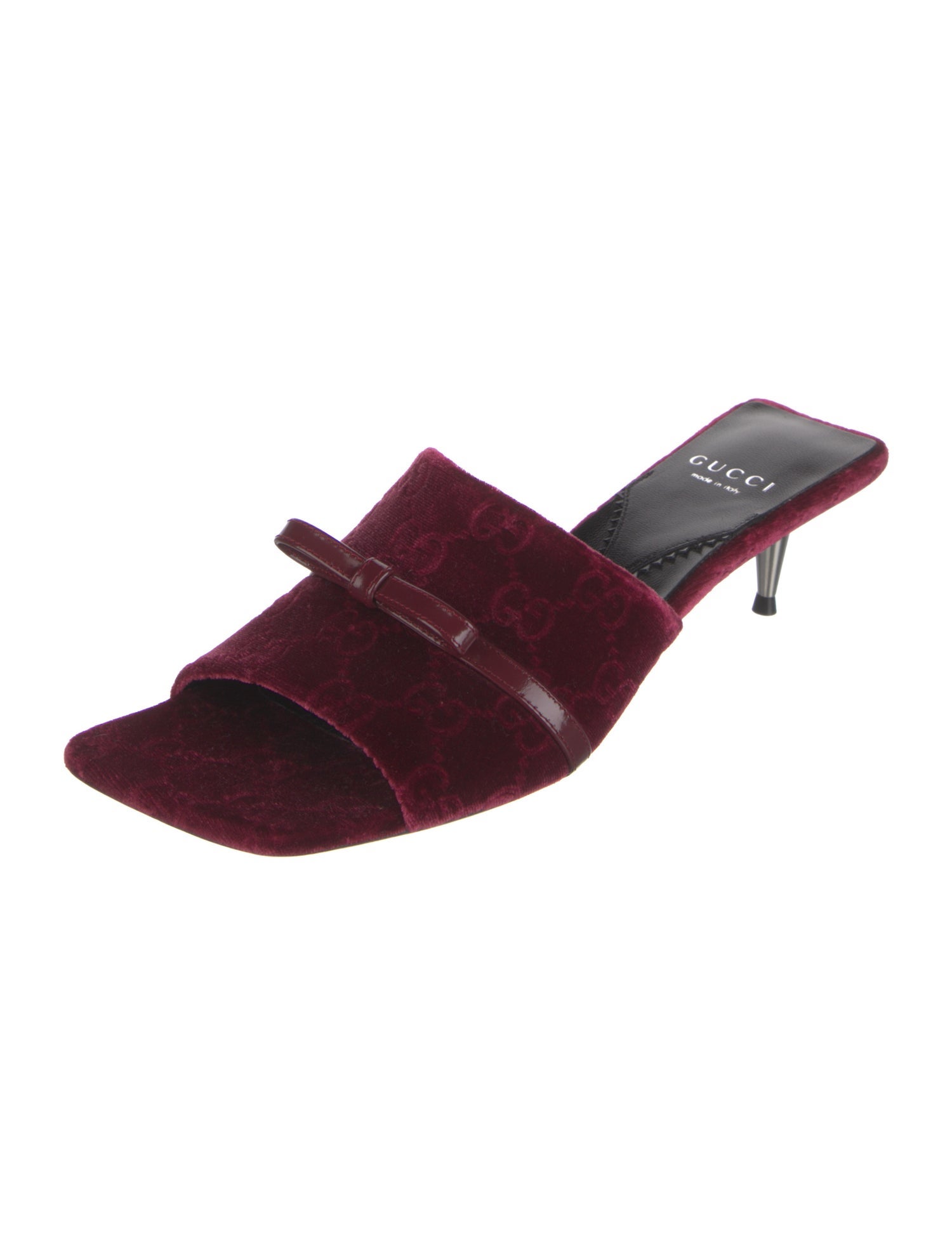 Gucci GG Logo Velvet Slides