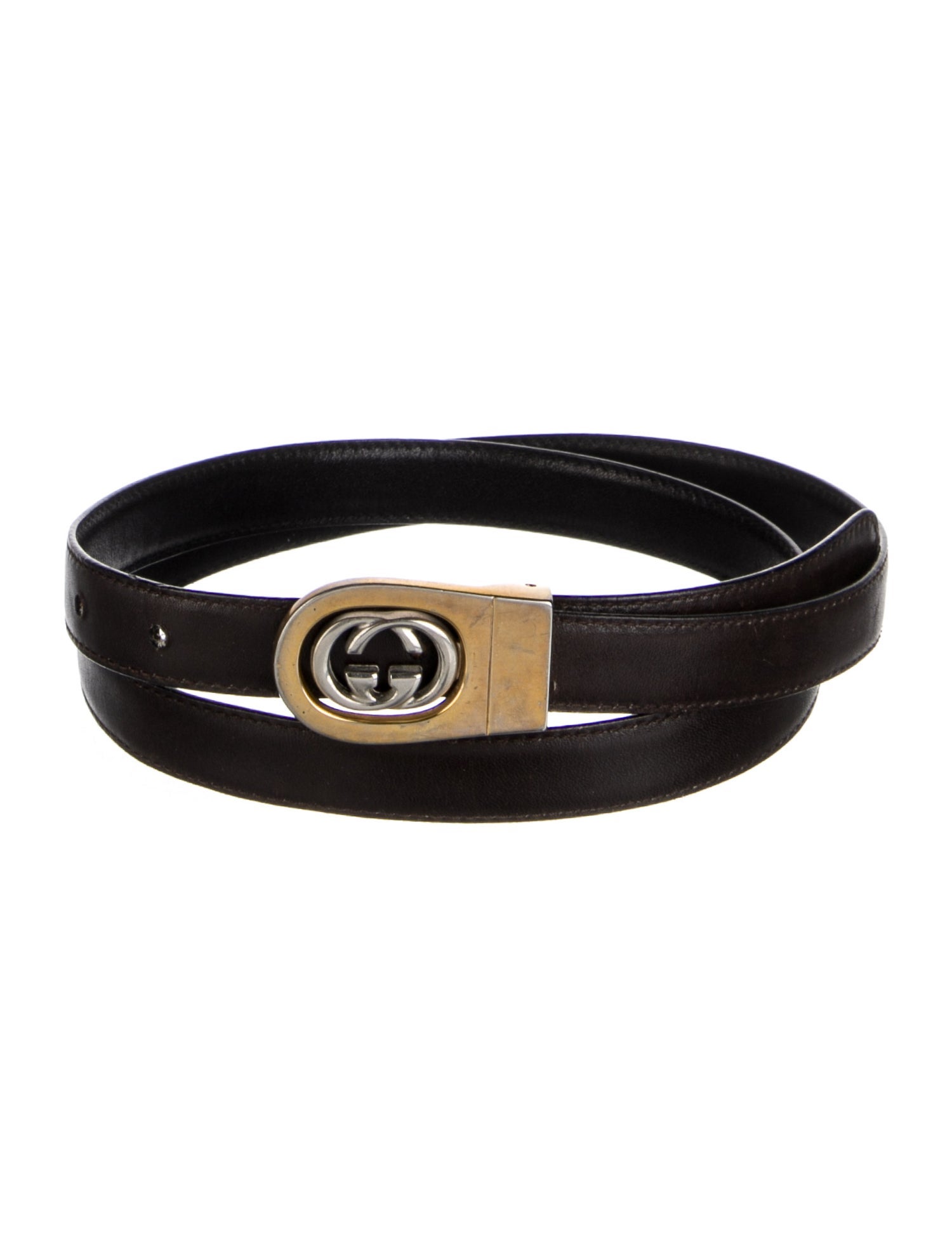 Gucci Interlocking G Logo Skinny Belt