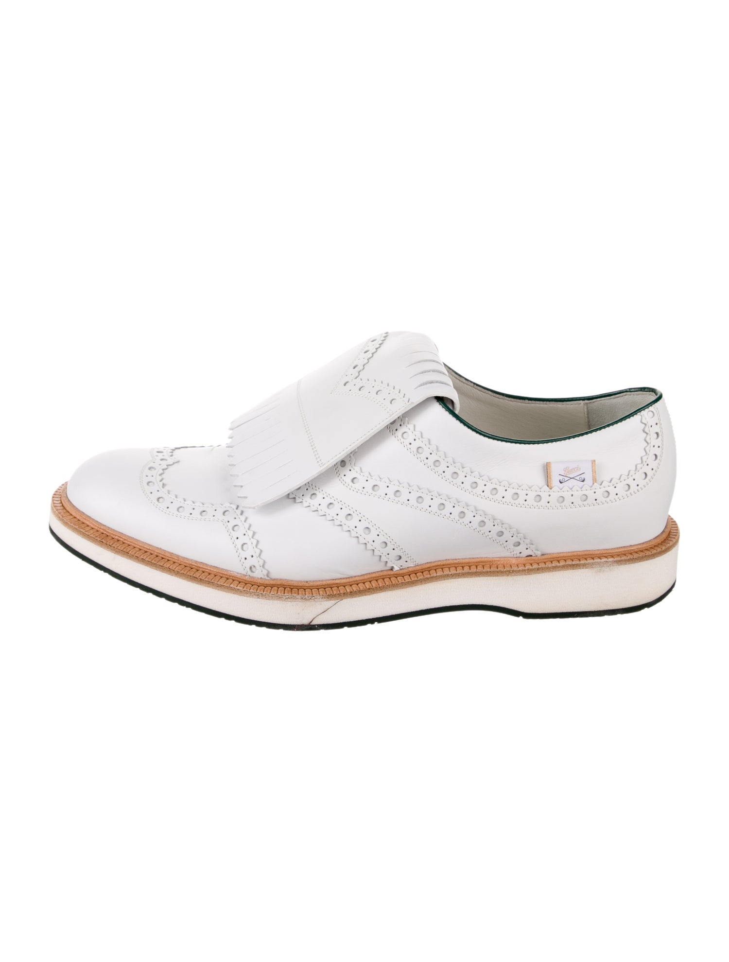 Gucci Leather Lasercut Accents Espadrille Sneakers