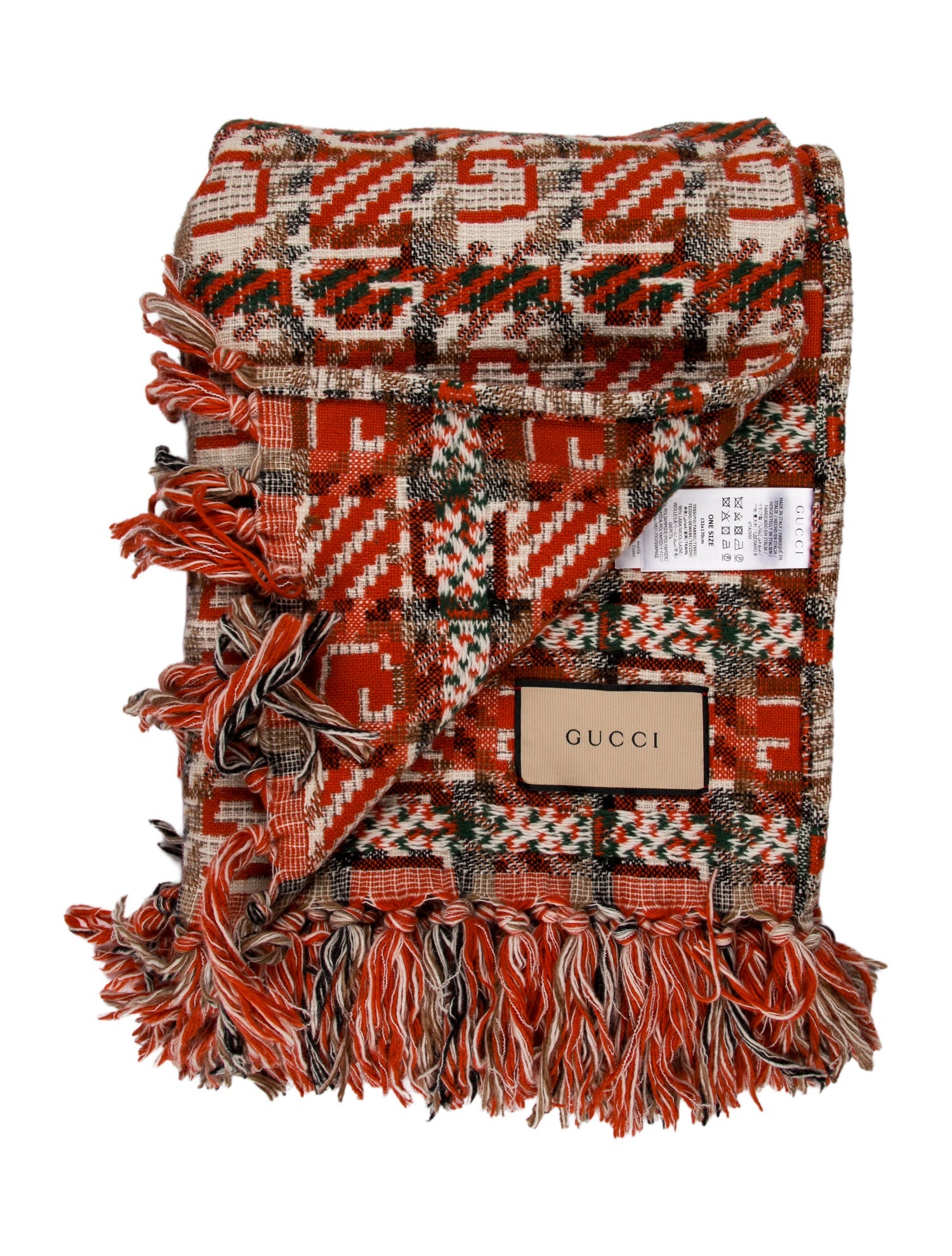 Gucci Tartan Plaid Throw Blanket