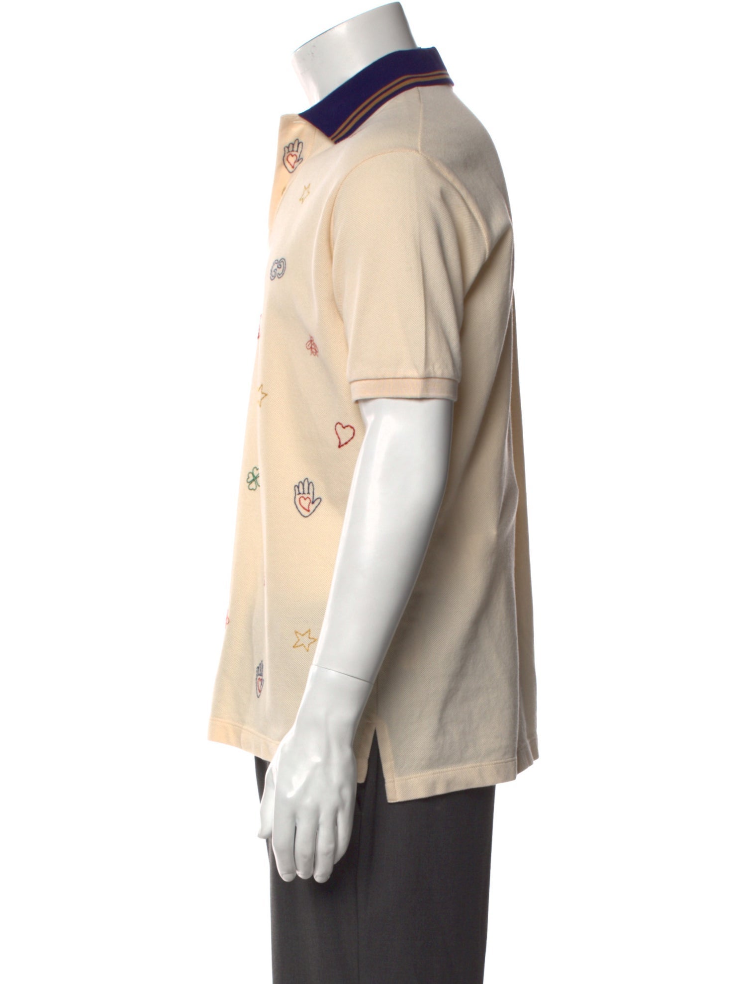 Gucci Printed V-Neck Polo Shirt