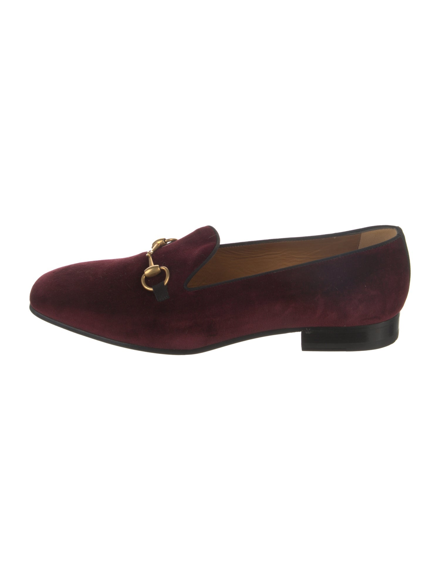 Gucci Horsebit Accent Velvet Loafers