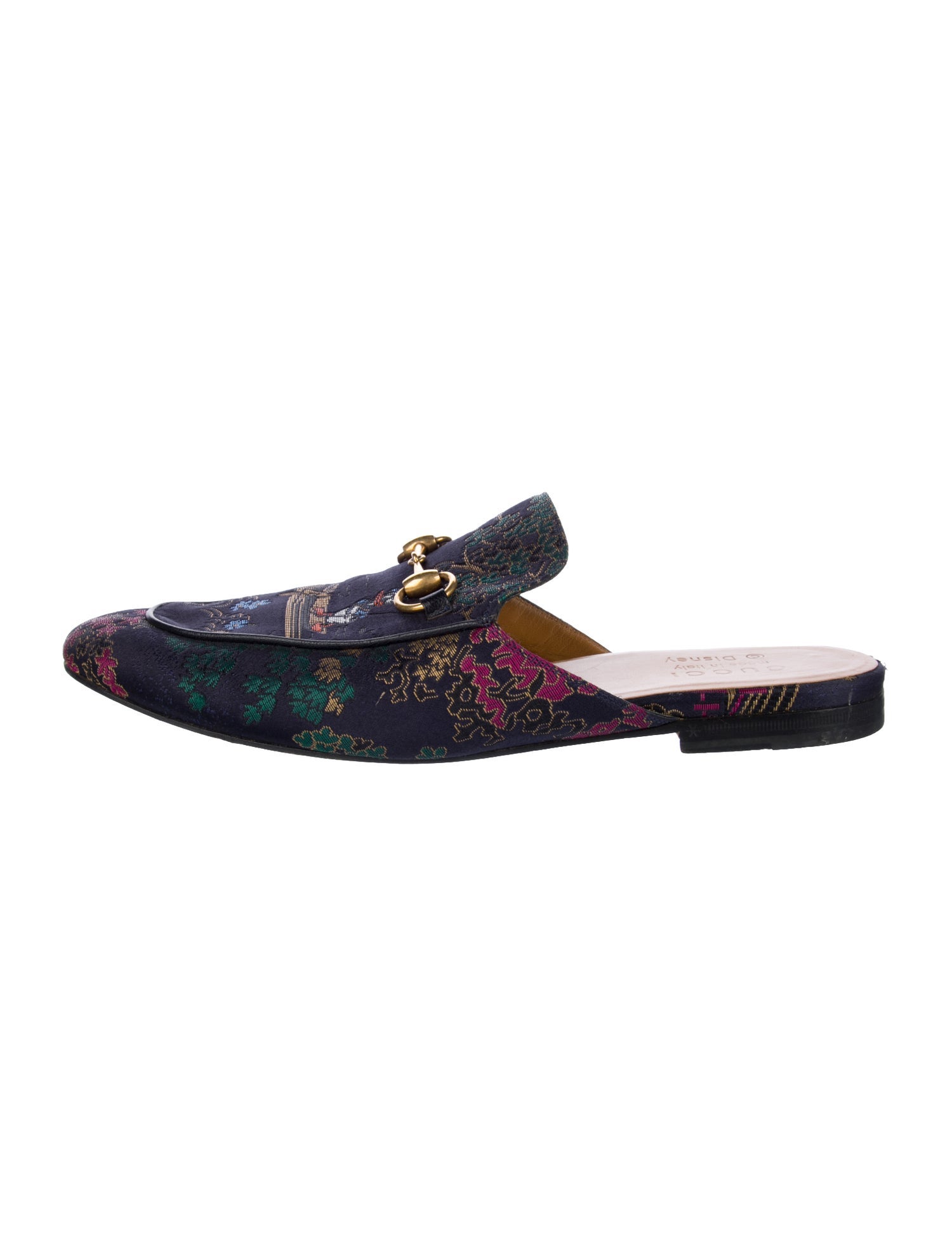 Gucci Horsebit Accent Printed Slippers