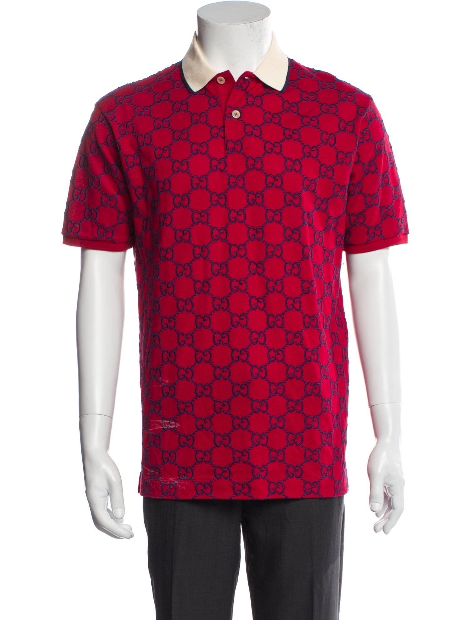 Gucci GG Logo Crew Neck Polo Shirt