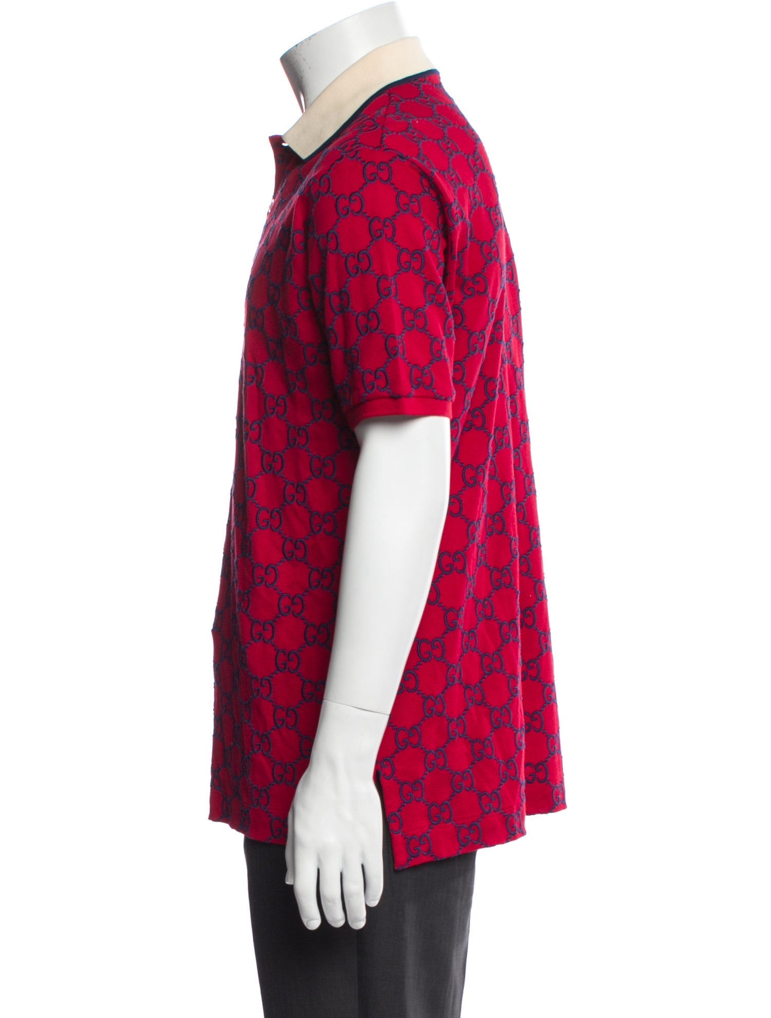 Gucci GG Logo Crew Neck Polo Shirt