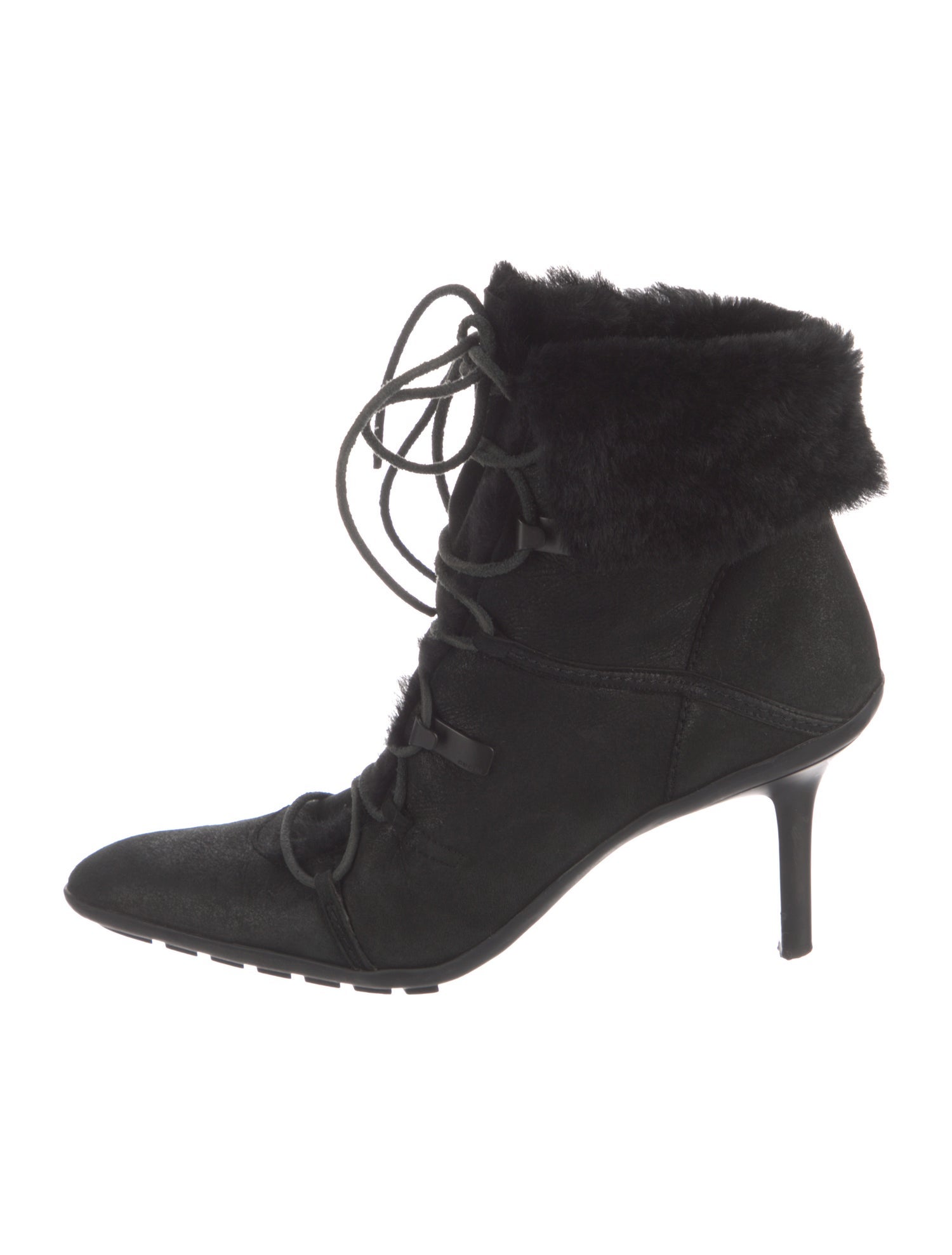 Gucci Suede Lace-Up Boots