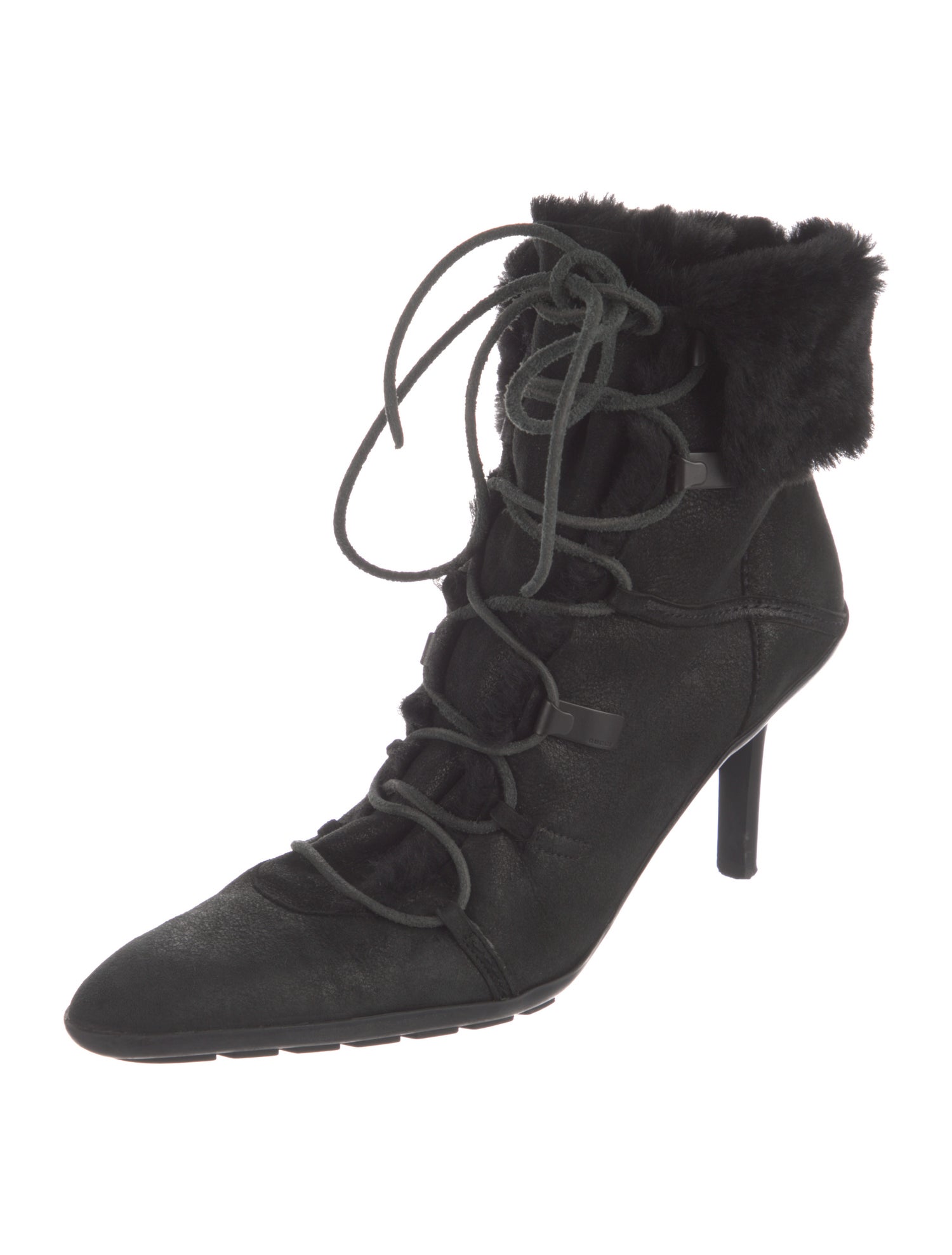 Gucci Suede Lace-Up Boots