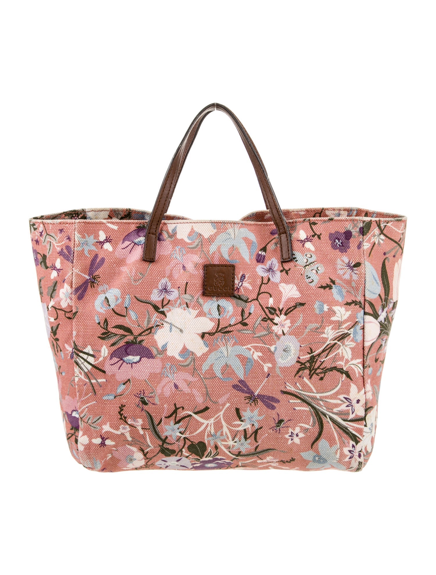 Gucci Kids Girls' Canvas Floral Print Tote