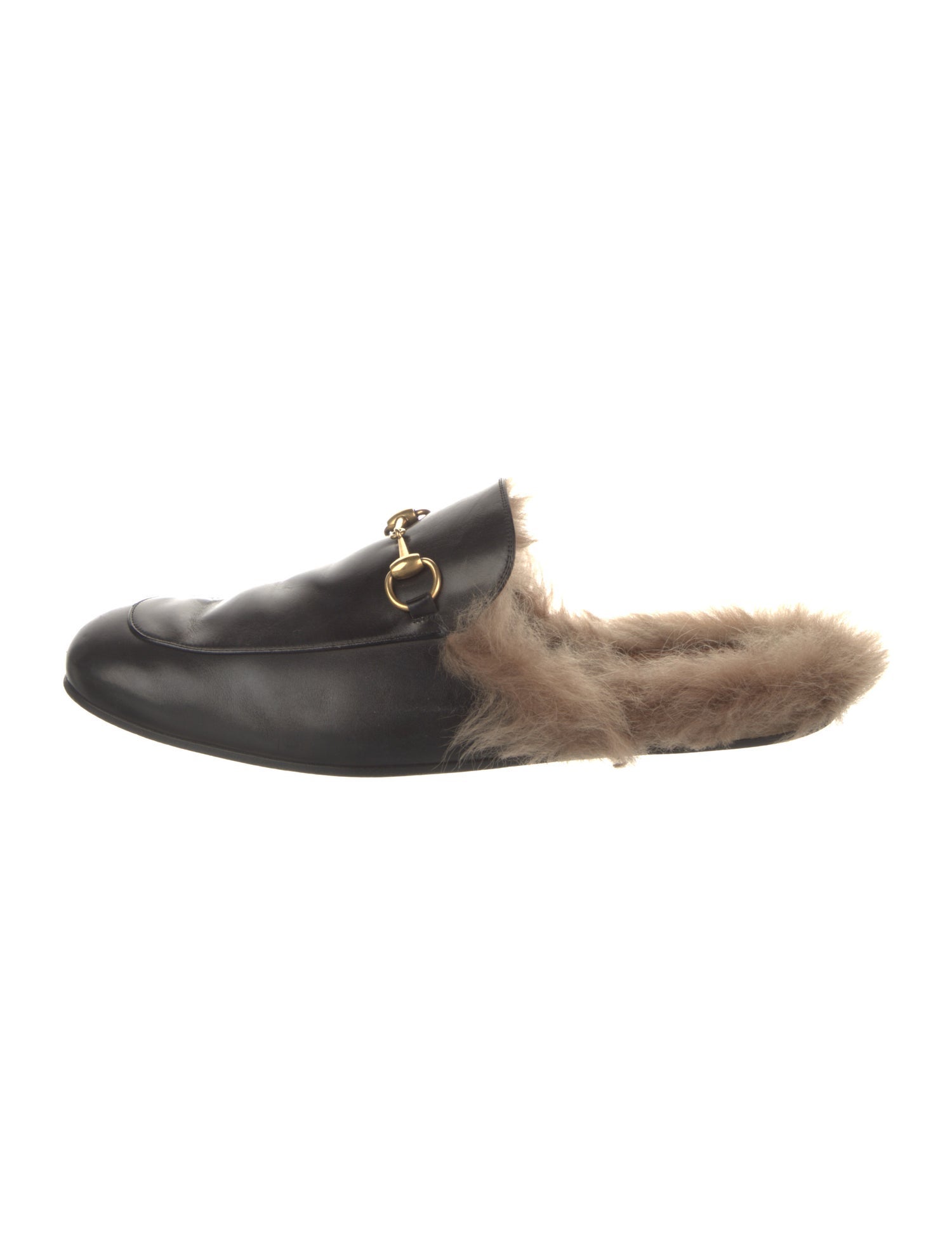 Gucci Horsebit Accent Leather Slippers
