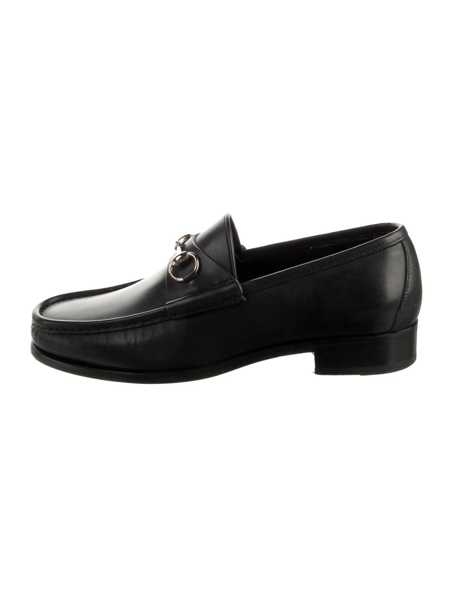 Gucci Horsebit Accent Leather Dress Loafers