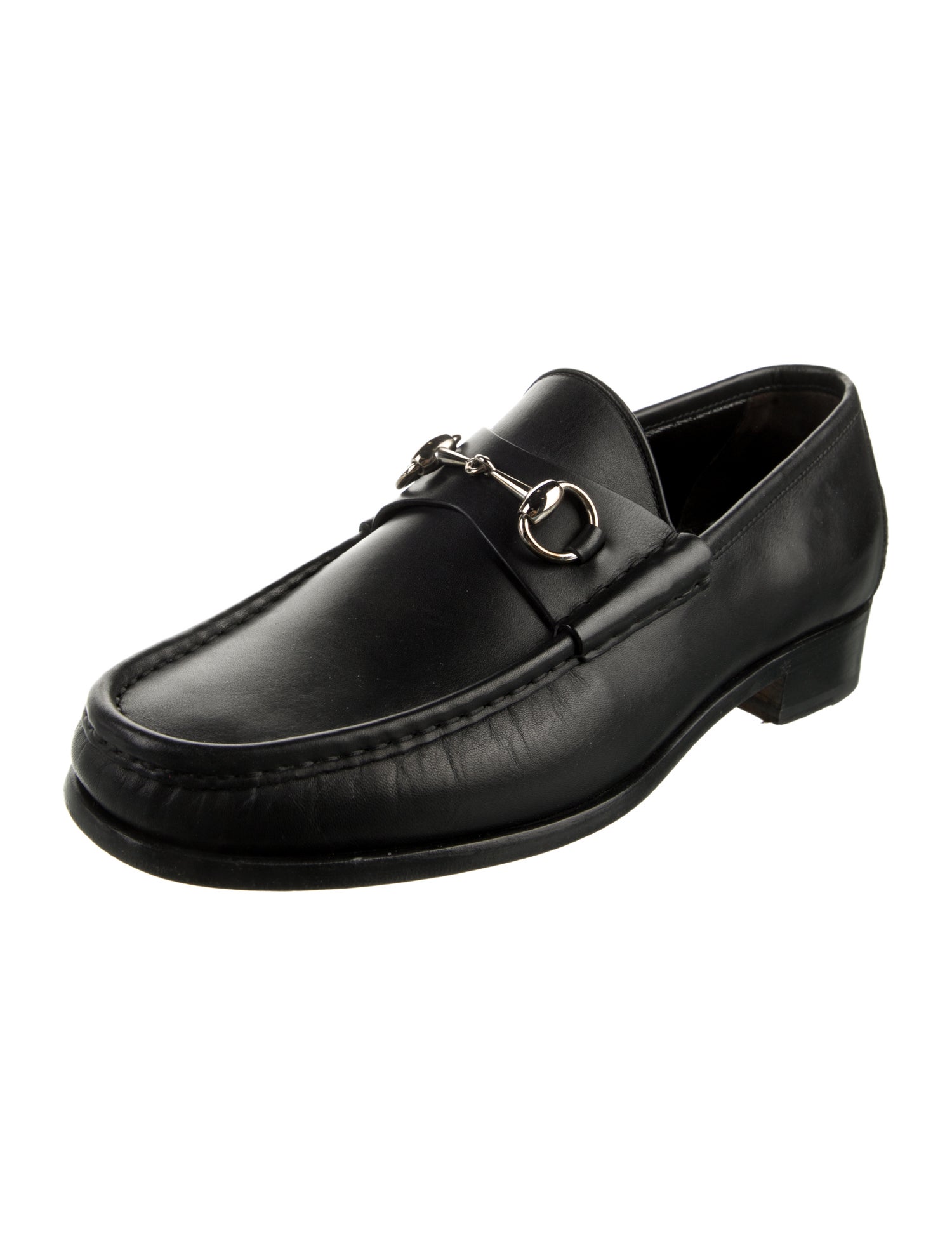 Gucci Horsebit Accent Leather Dress Loafers