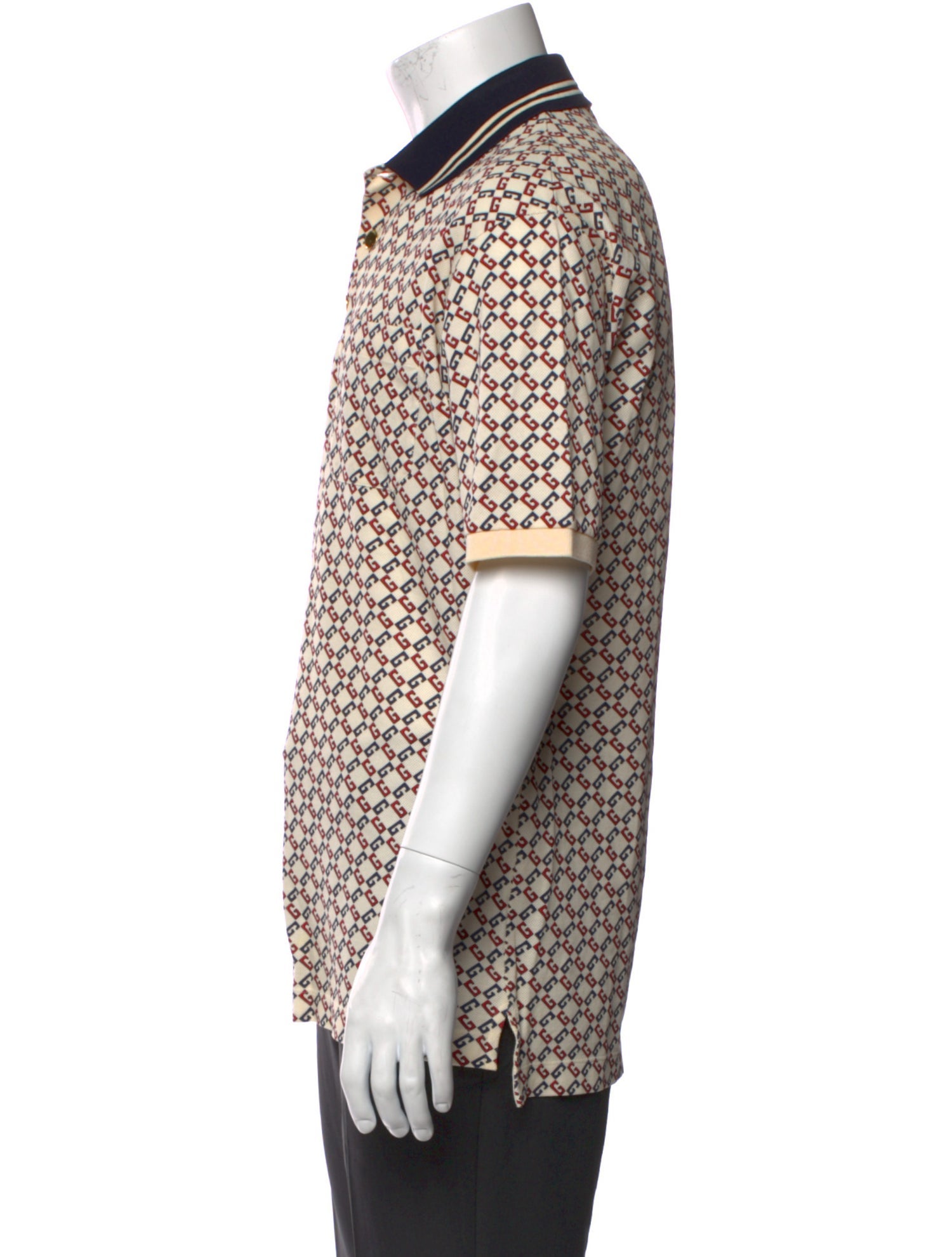 Gucci Printed Collar Polo Shirt