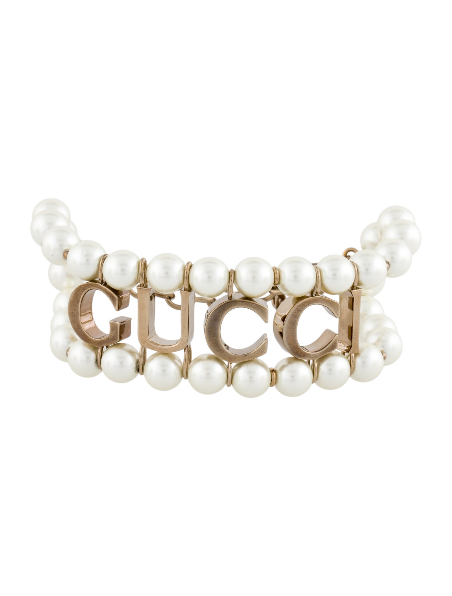 Gucci Faux Pearl Bead Bracelet
