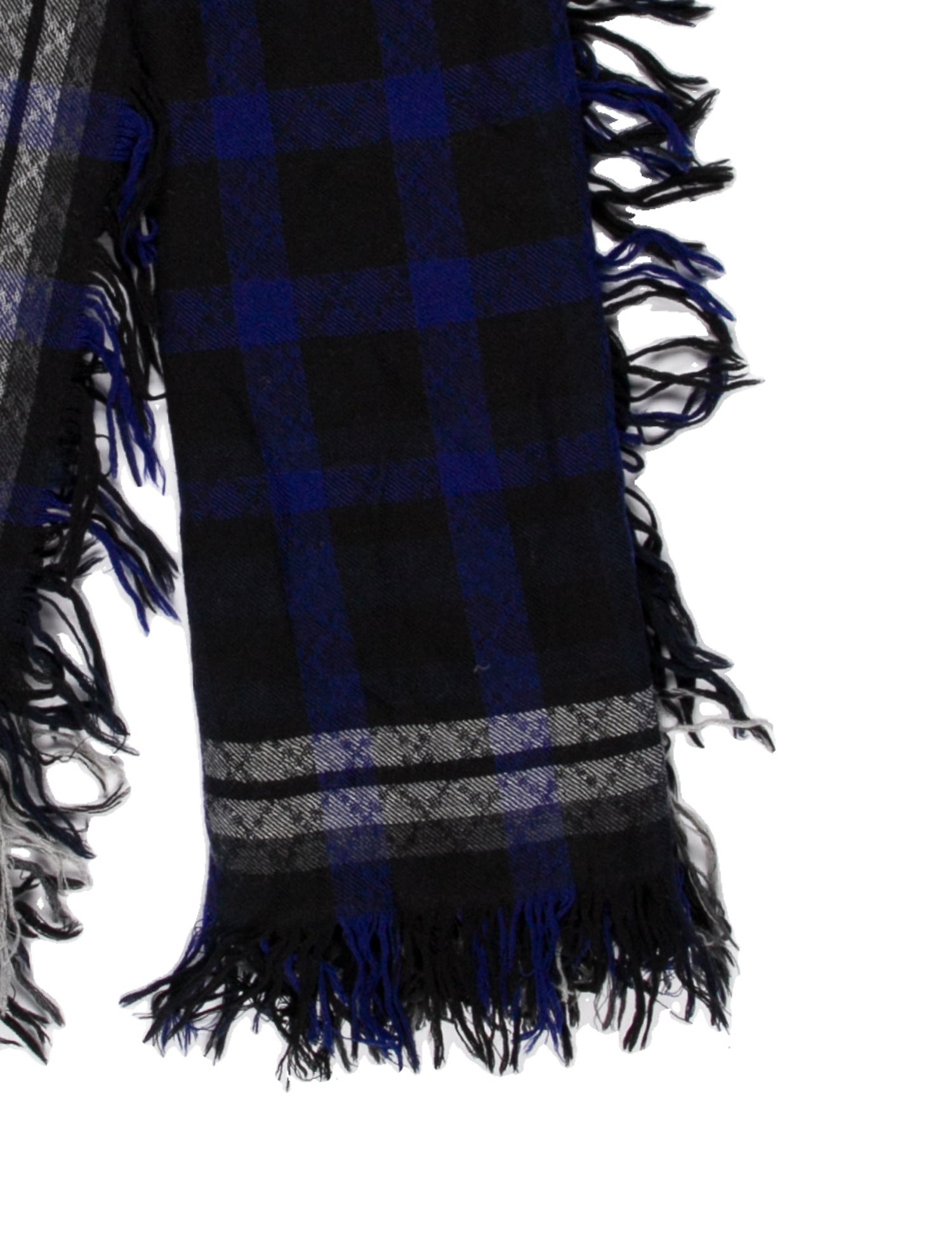 Gucci Wool Plaid Print Scarf