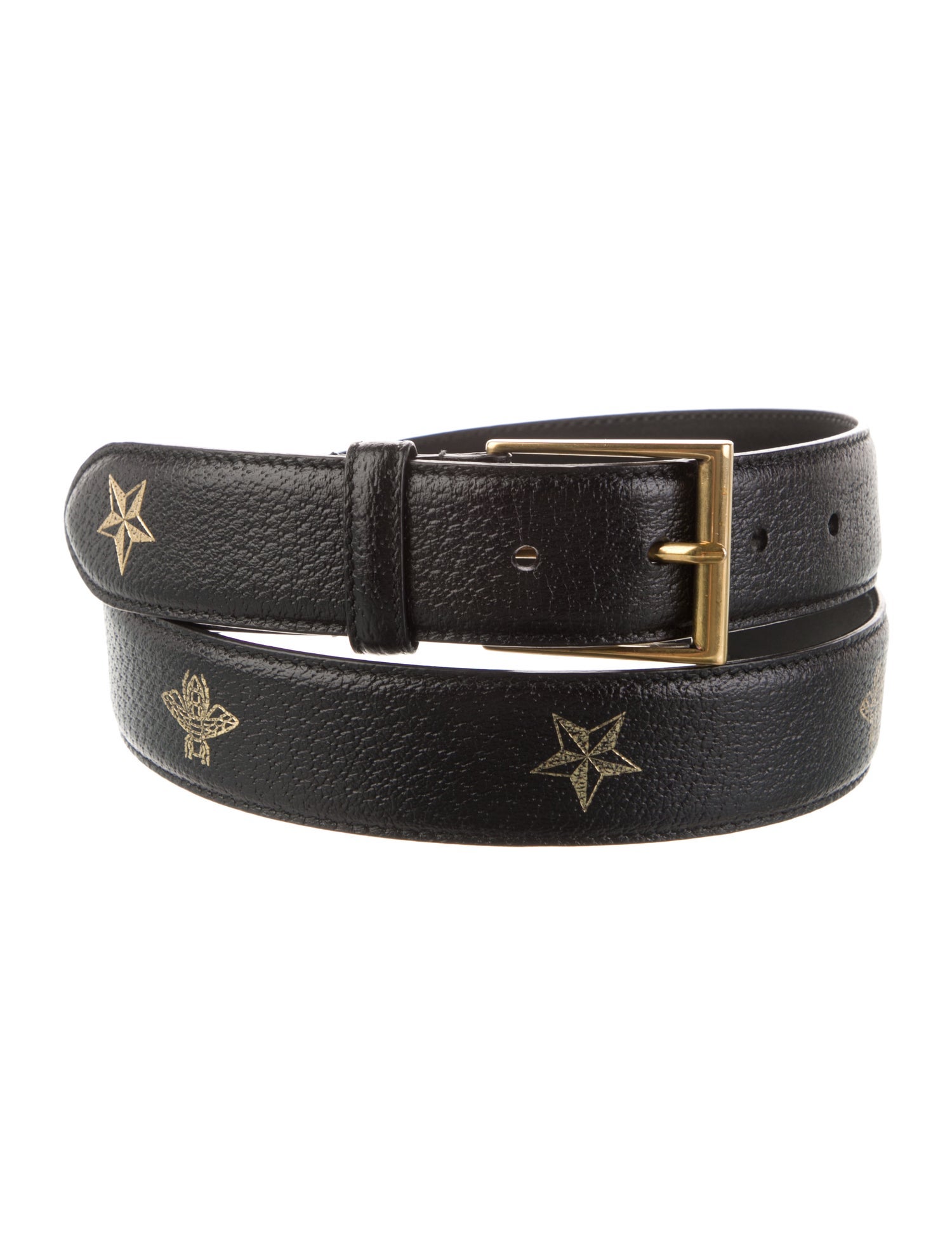 Gucci Bee Accent Leather Waist Belt