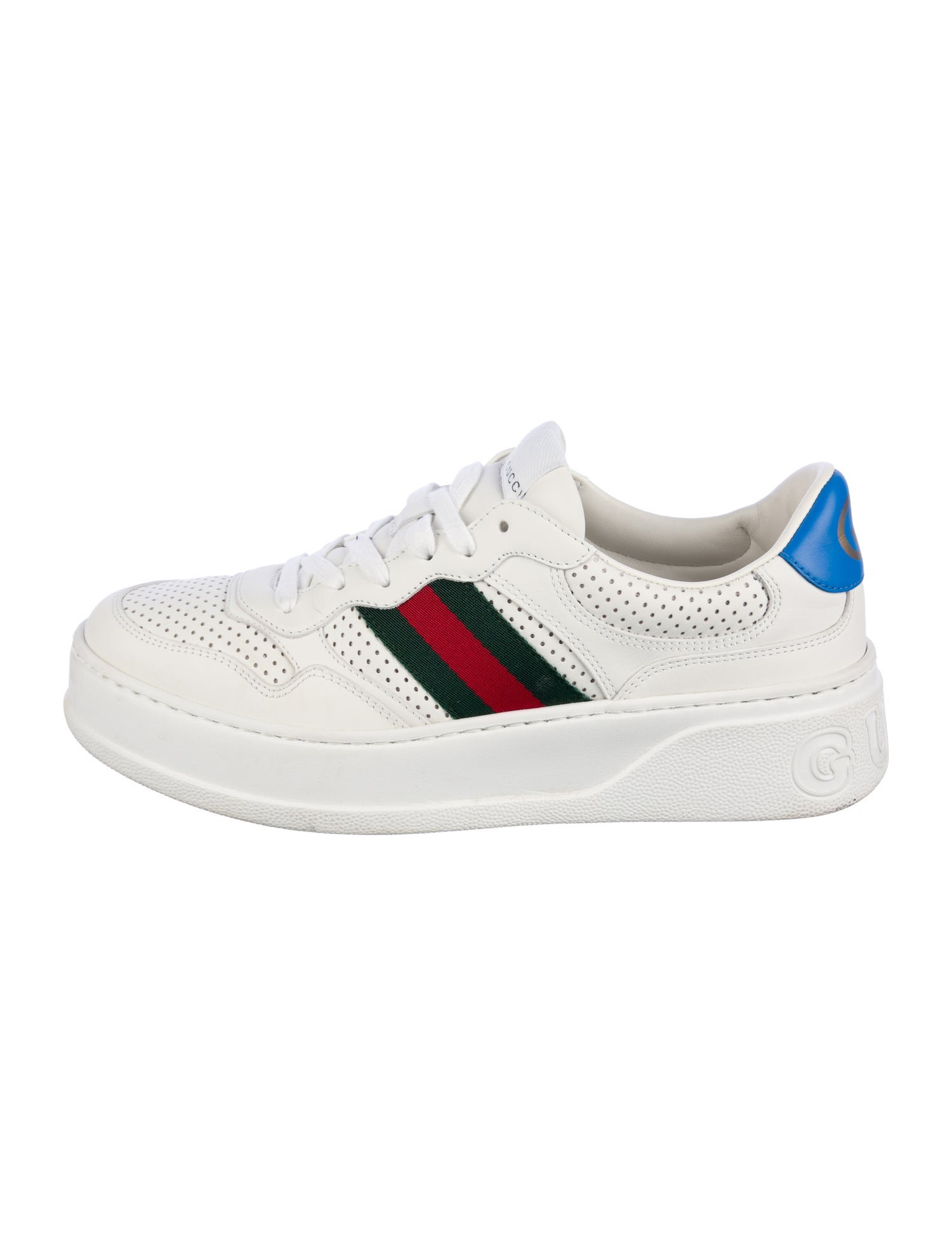 Gucci Web Accent Leather Sneakers