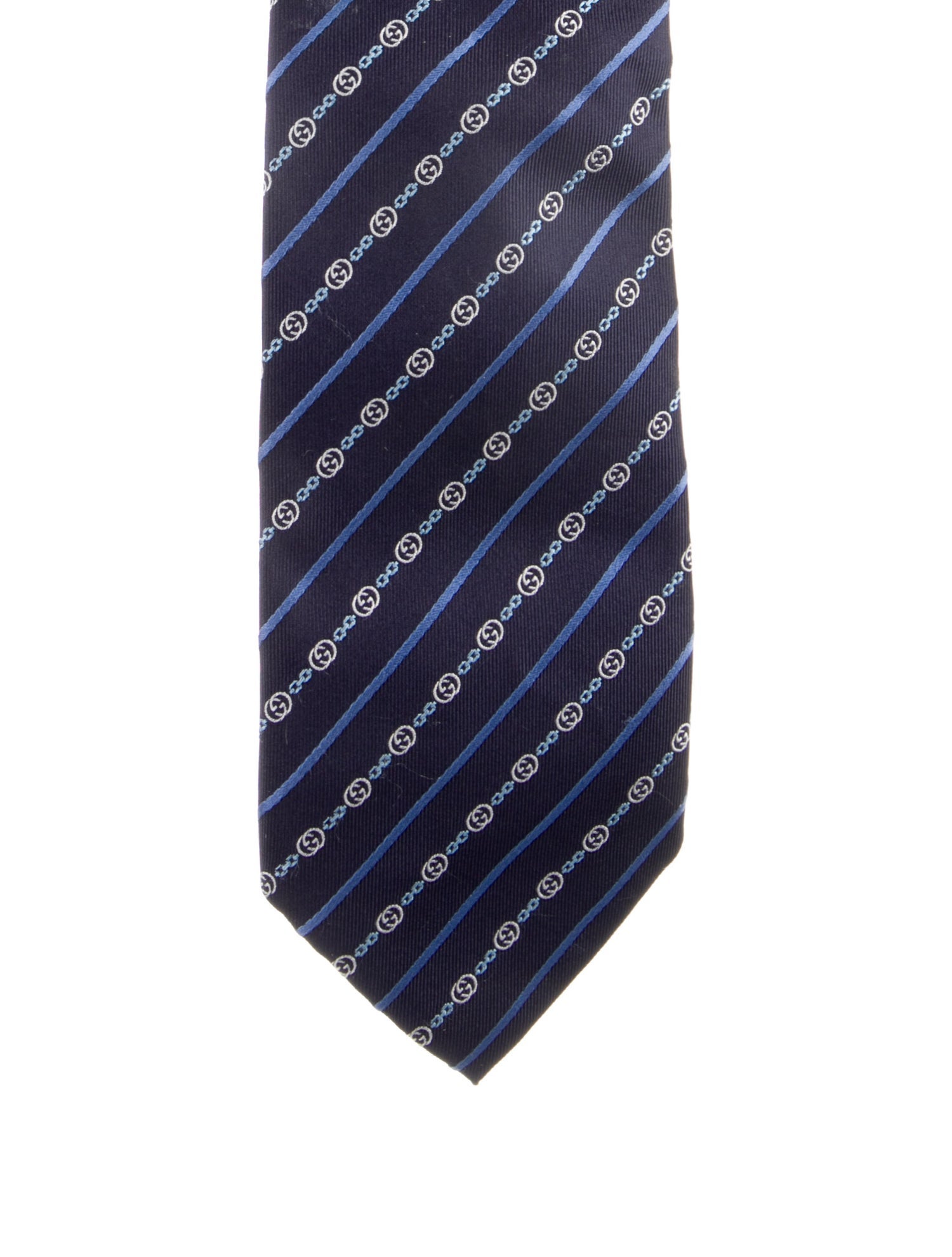 Gucci Blue patterned silk tie