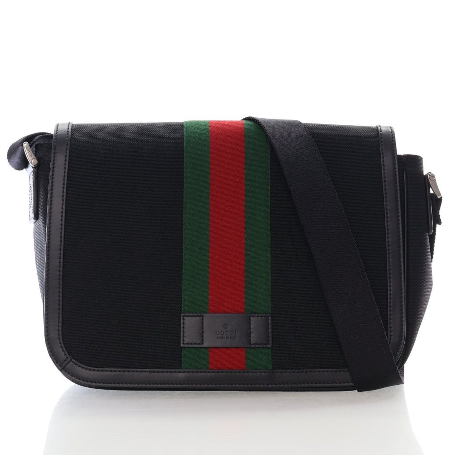 Gucci Web Techno Flap Messenger Bag