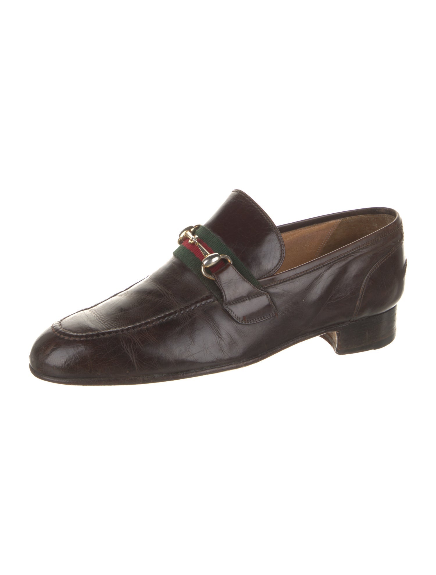 Gucci Horsebit Accent Leather Dress Loafers