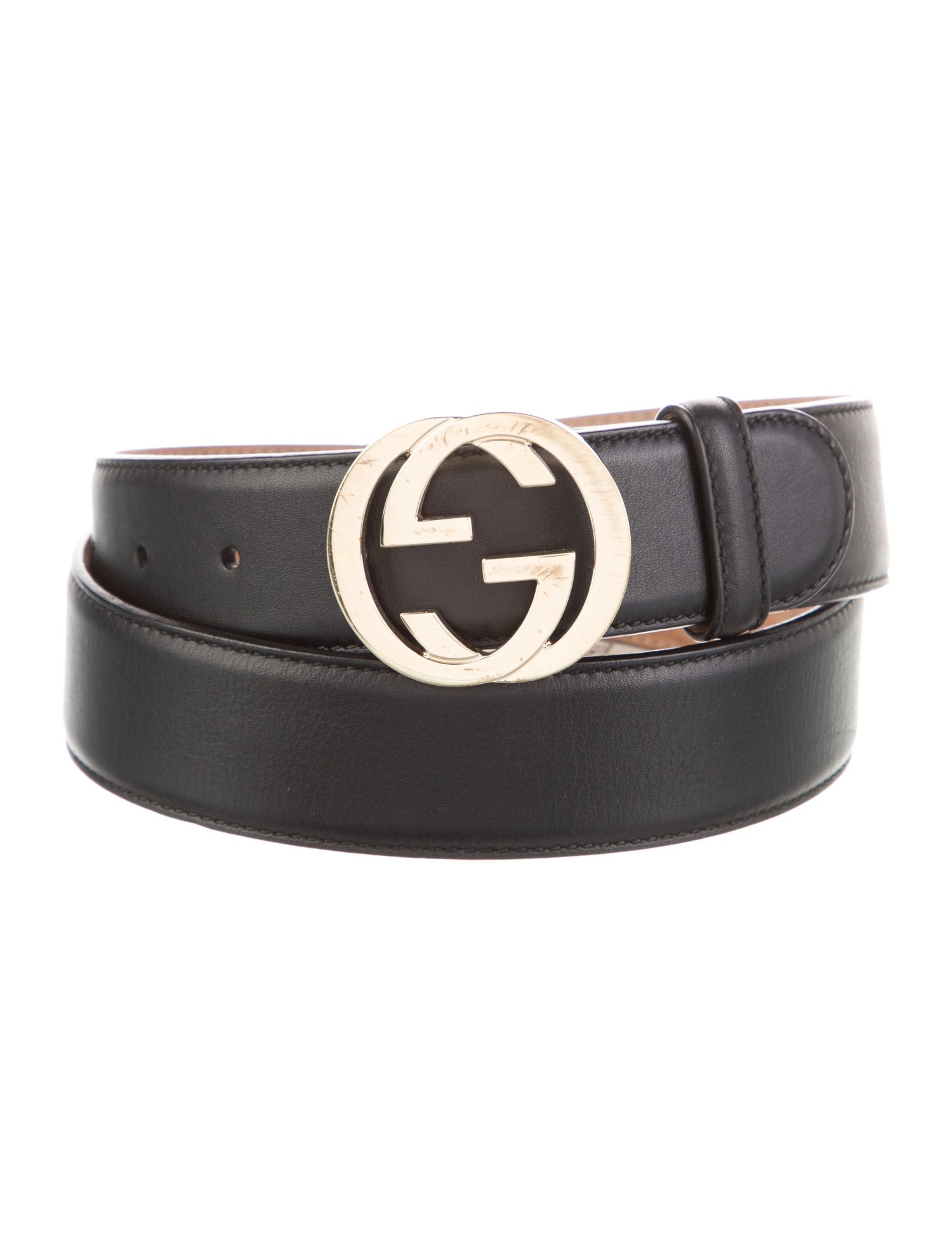 Gucci Interlocking G Logo Leather Belt