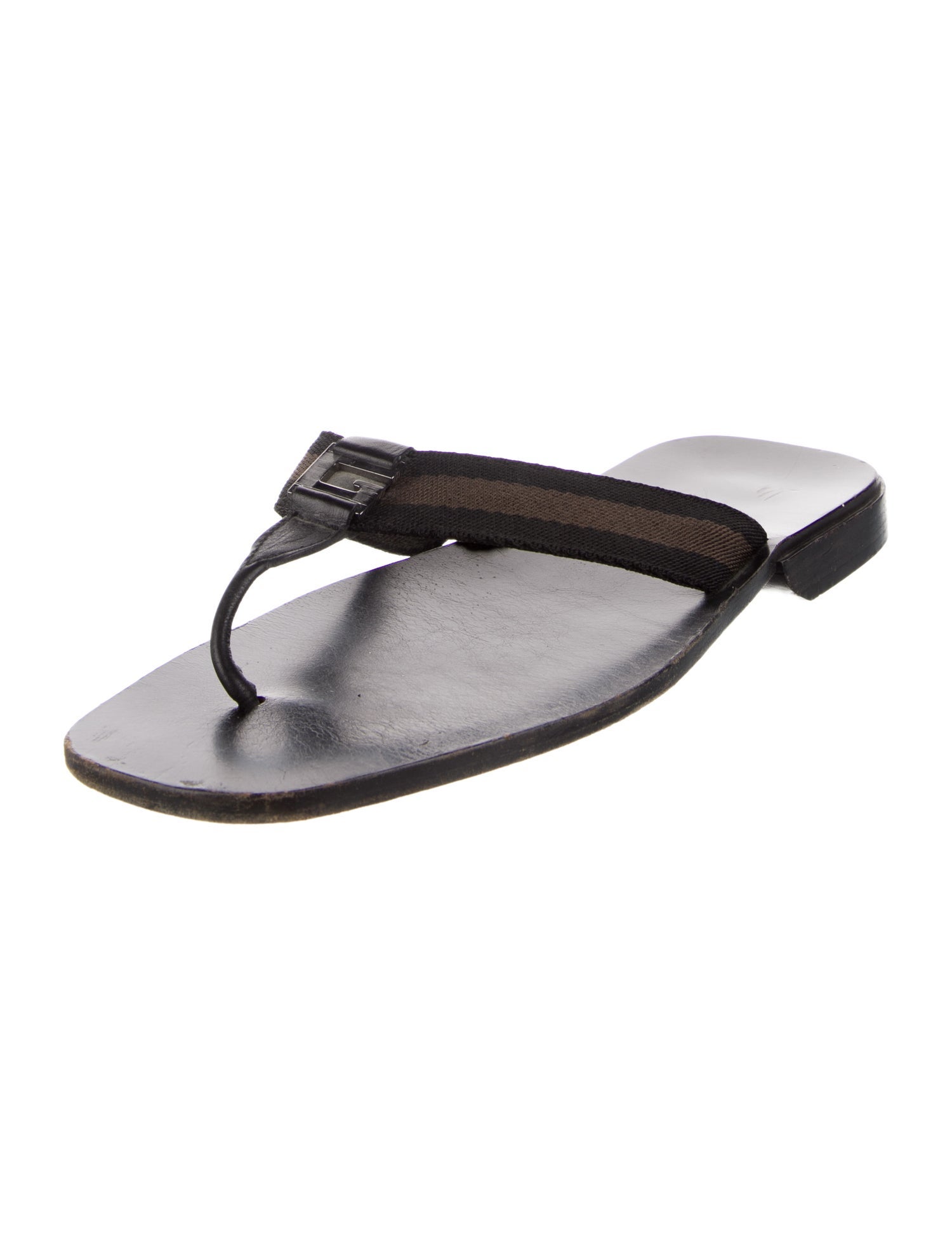 Gucci Leather Flip Flops