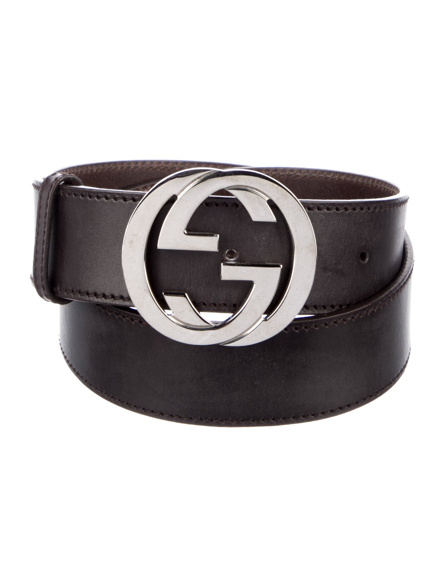 Gucci Interlocking G Logo Leather Belt