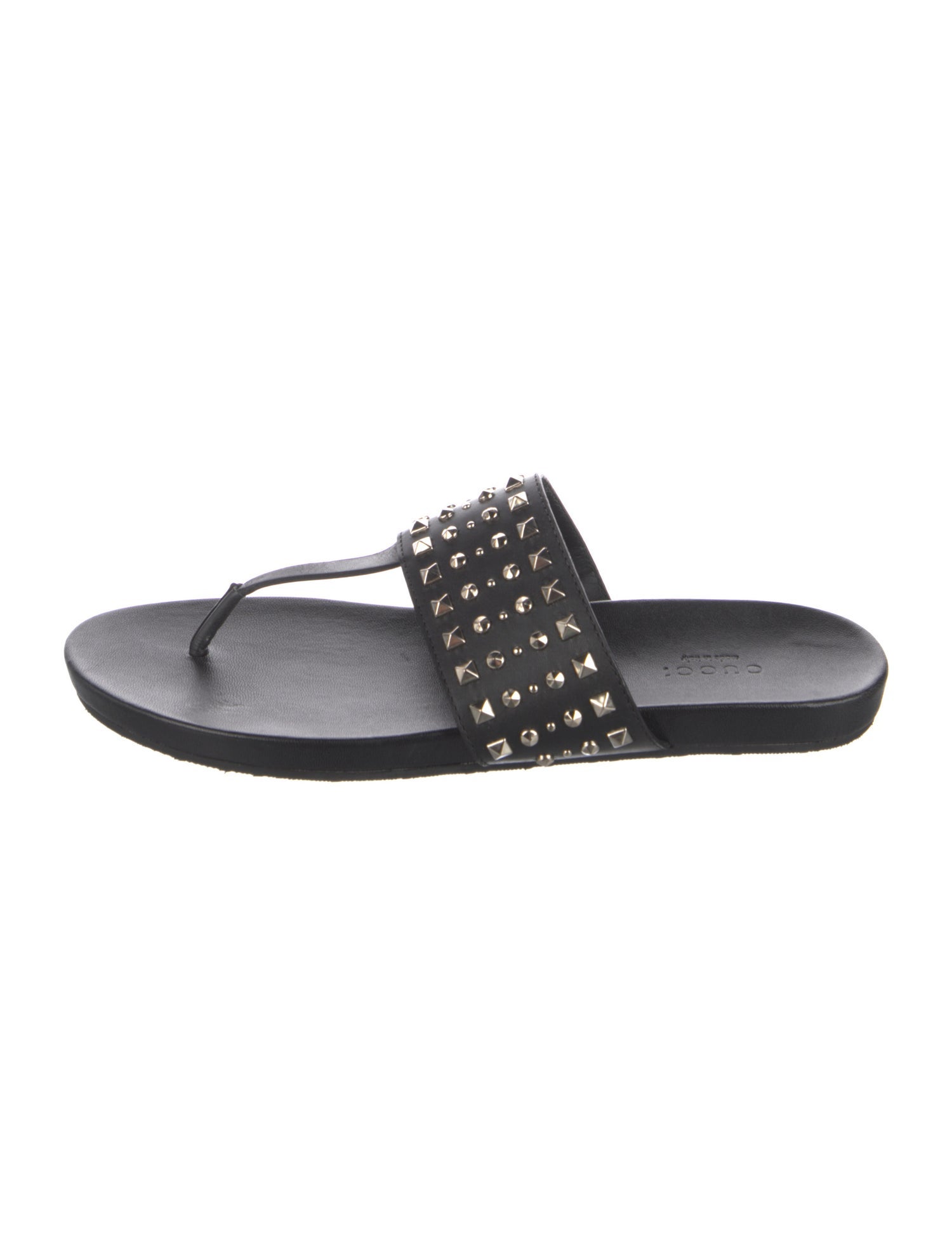 Gucci Leather Studded Accents Slides