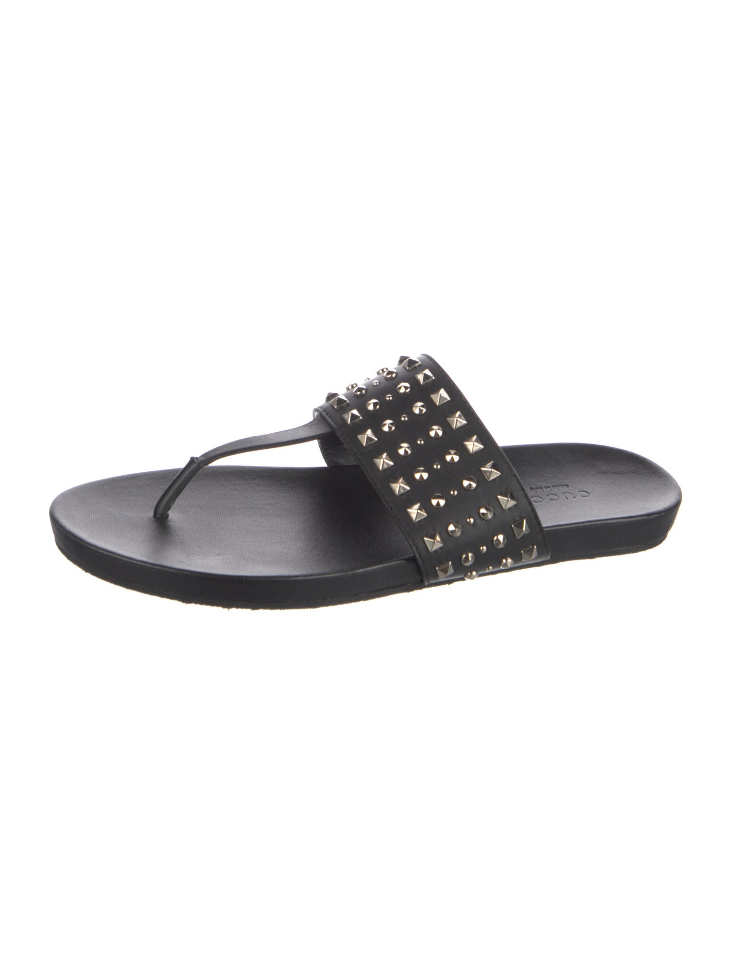 Gucci Leather Studded Accents Slides