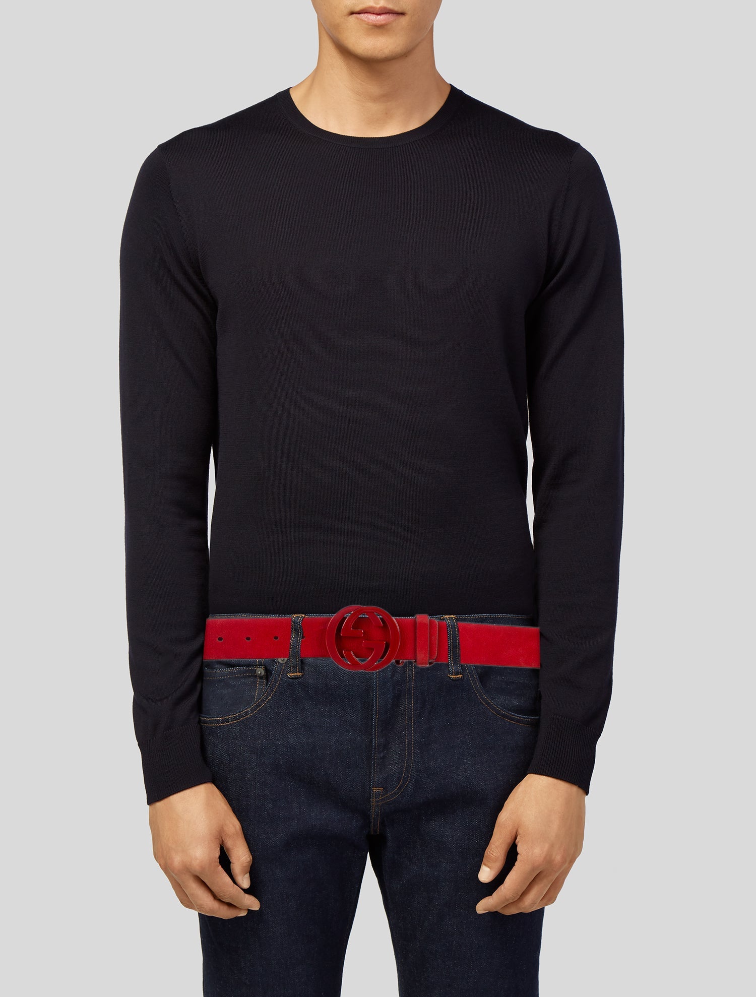 Gucci Interlocking G Logo Suede Belt Kit