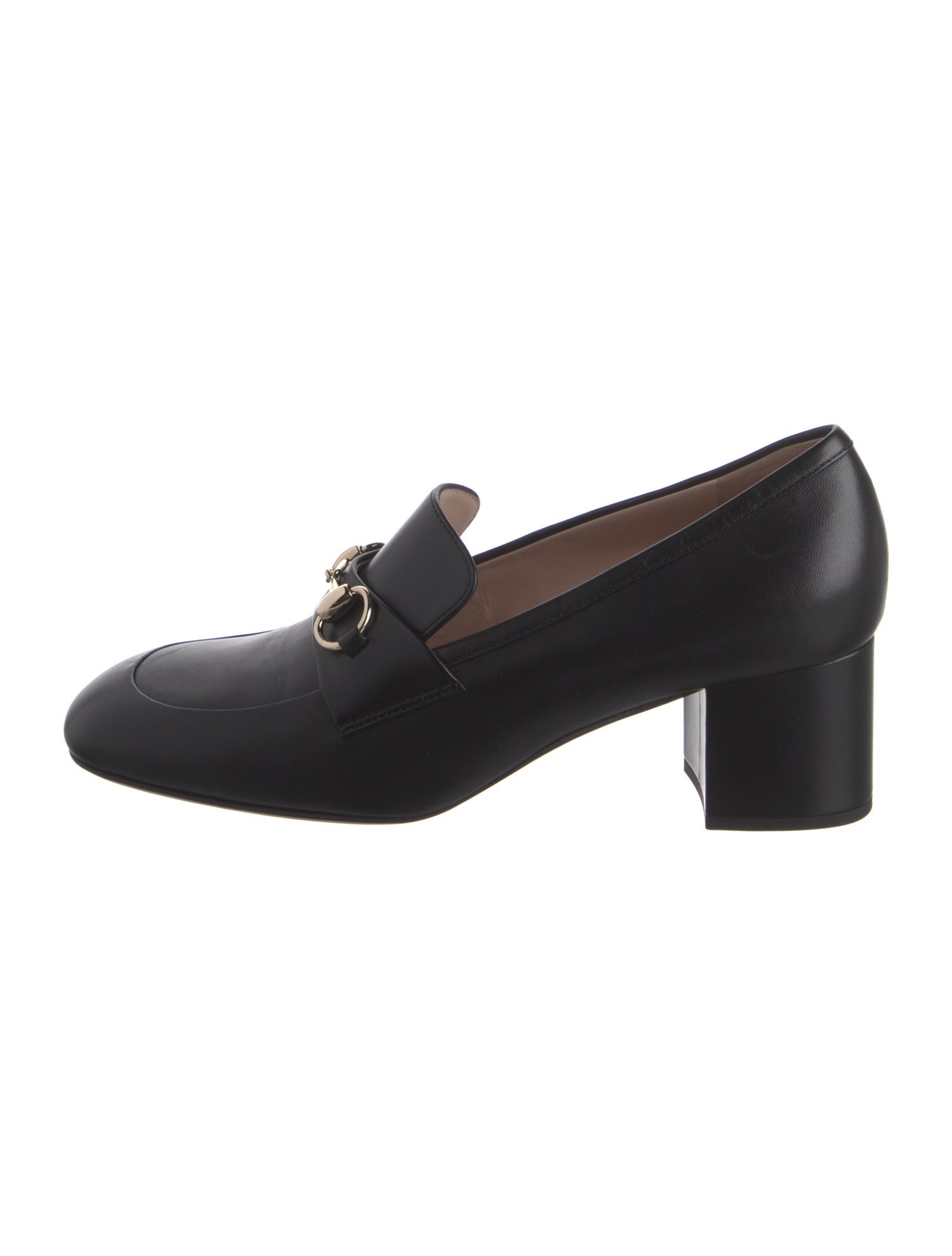 Gucci Horsebit Accent Leather Pumps