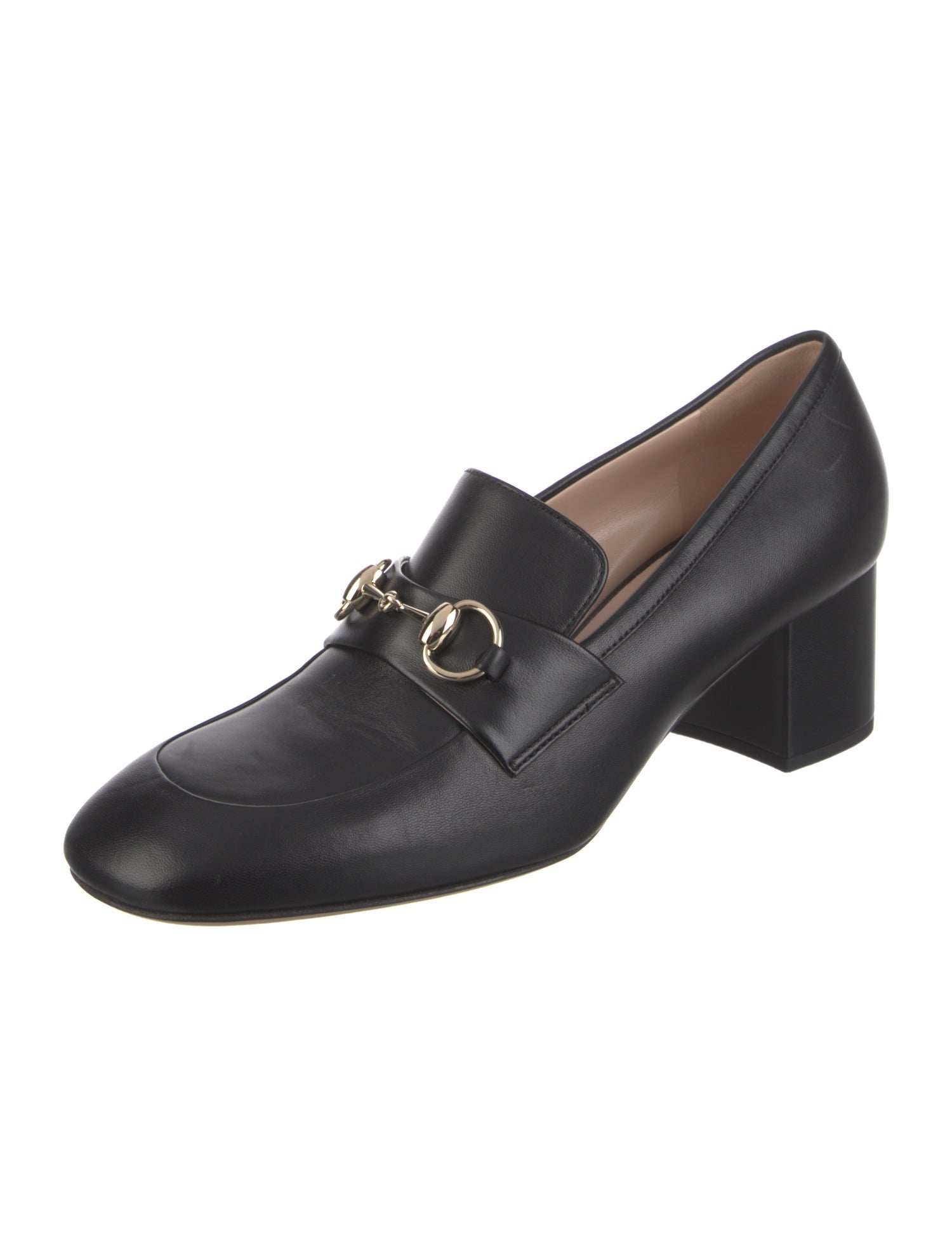 Gucci Horsebit Accent Leather Pumps