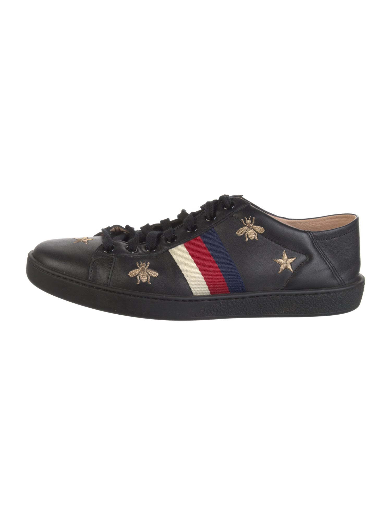 Gucci Sylvie Web Accent Leather Sneakers