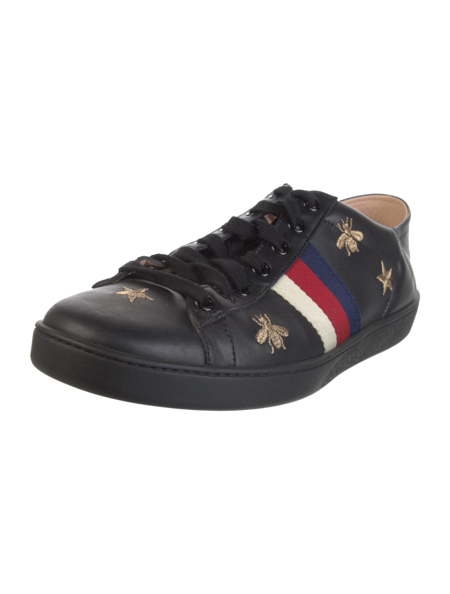 Gucci Sylvie Web Accent Leather Sneakers