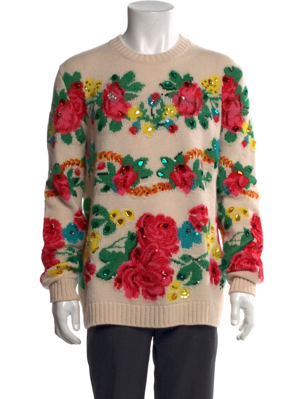 Gucci Pattern Print Wool Pullover - image 1