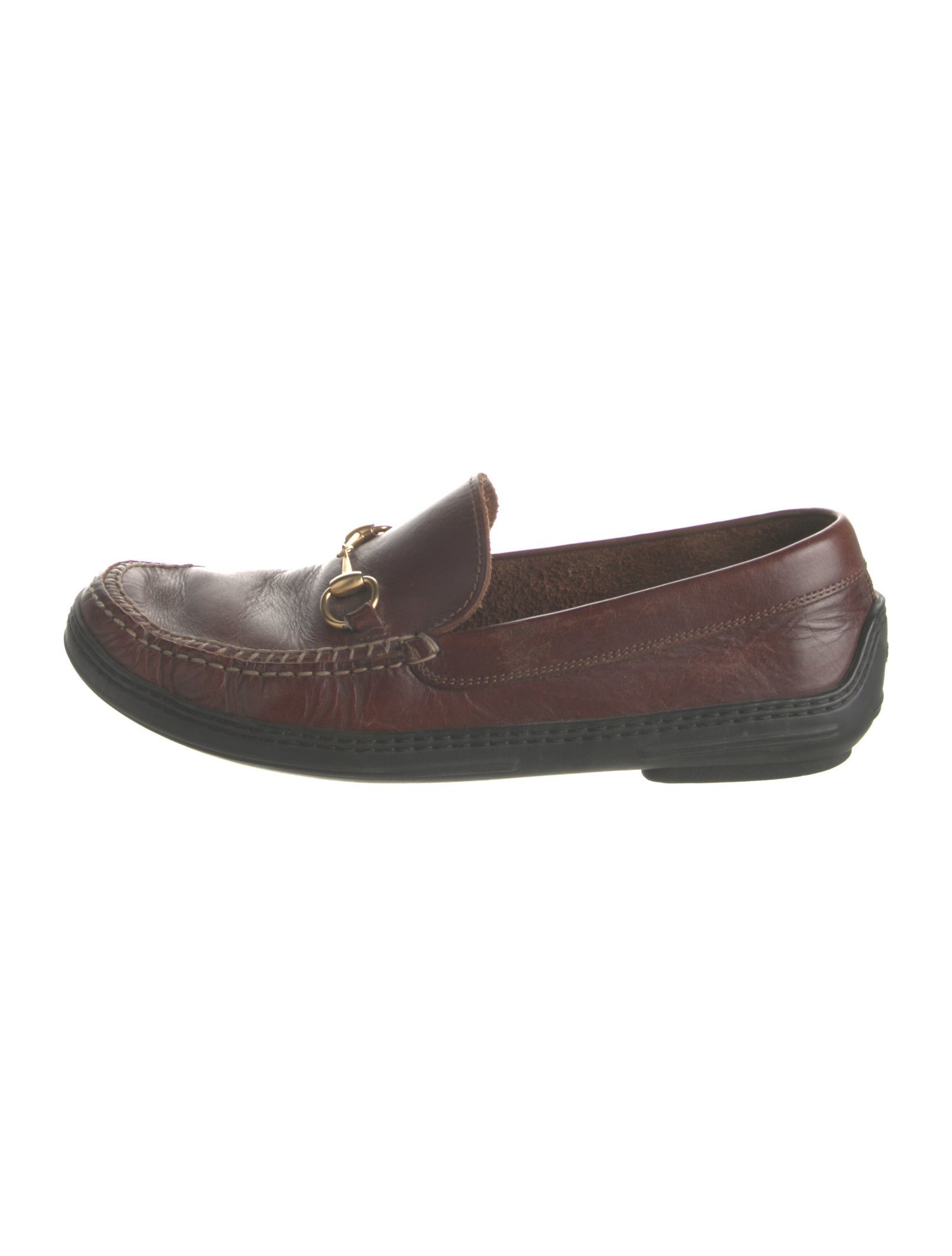 Gucci Horsebit Accent Leather Loafers