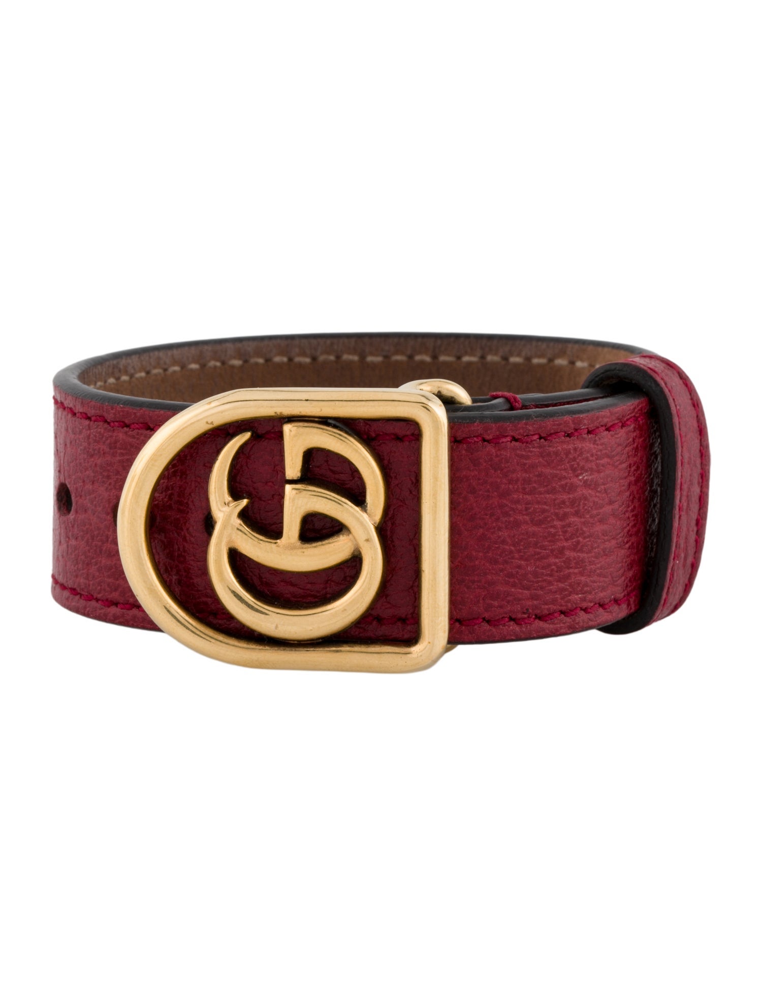 Gucci Leather GG Marmont Wrap Bracelet