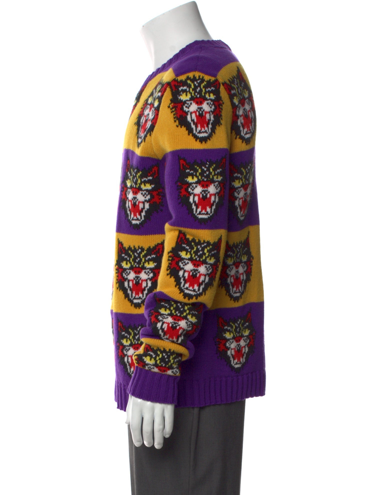 Gucci 'Angry Cat' Wool Pullover