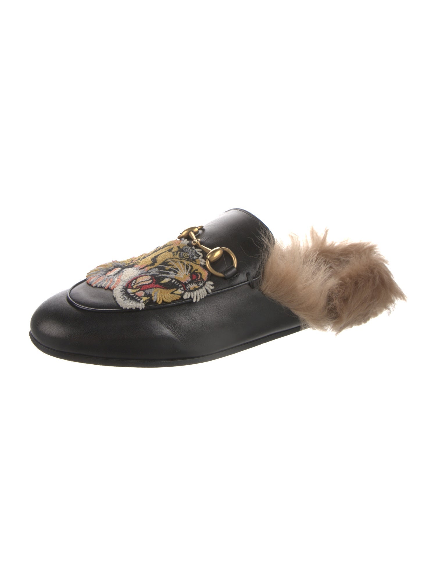Gucci Horsebit Accent Leather Mules