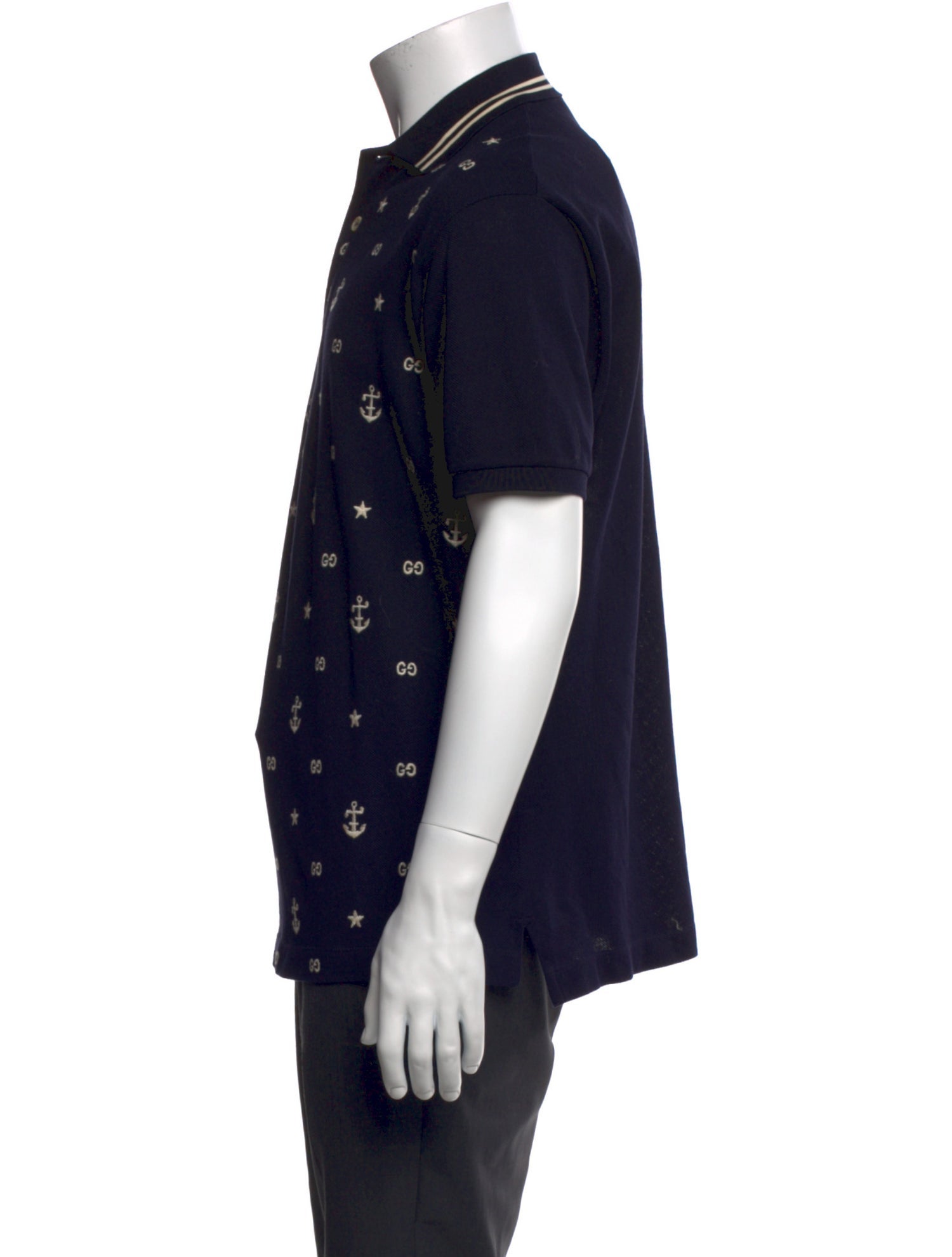 Gucci GG Logo Collar Polo Shirt