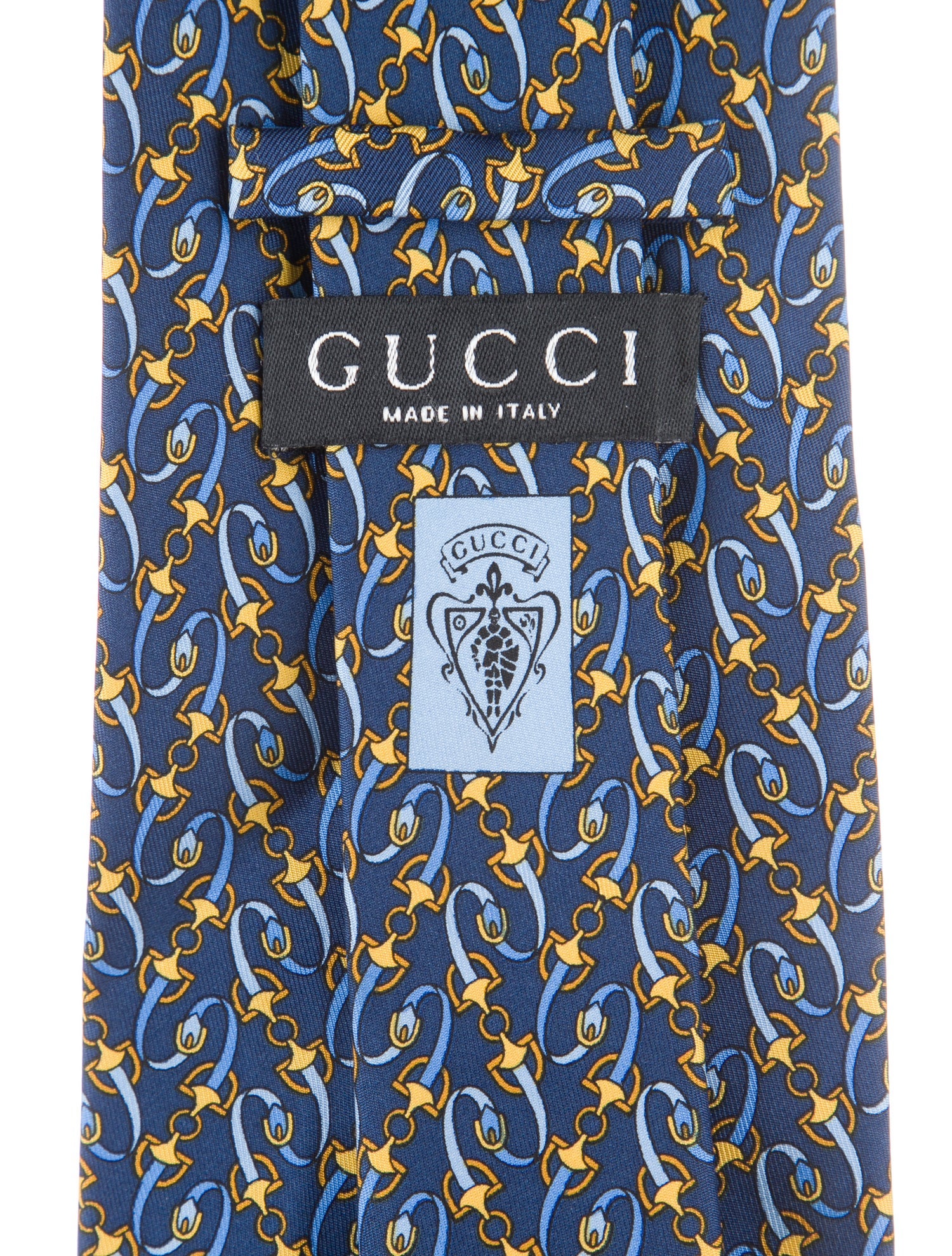 Gucci Silk Horsebit Printed Tie