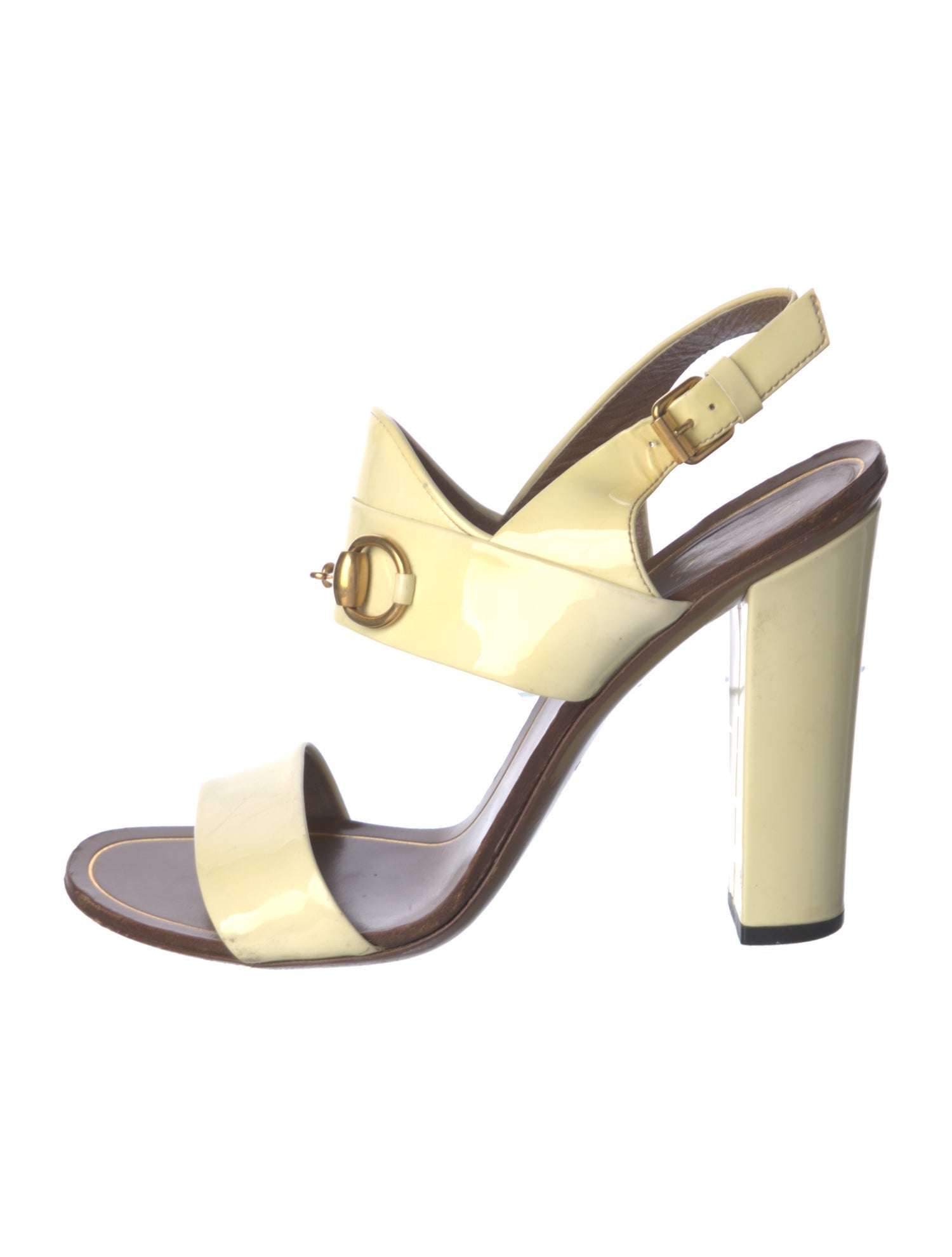 Gucci Patent Leather Slingback Sandals